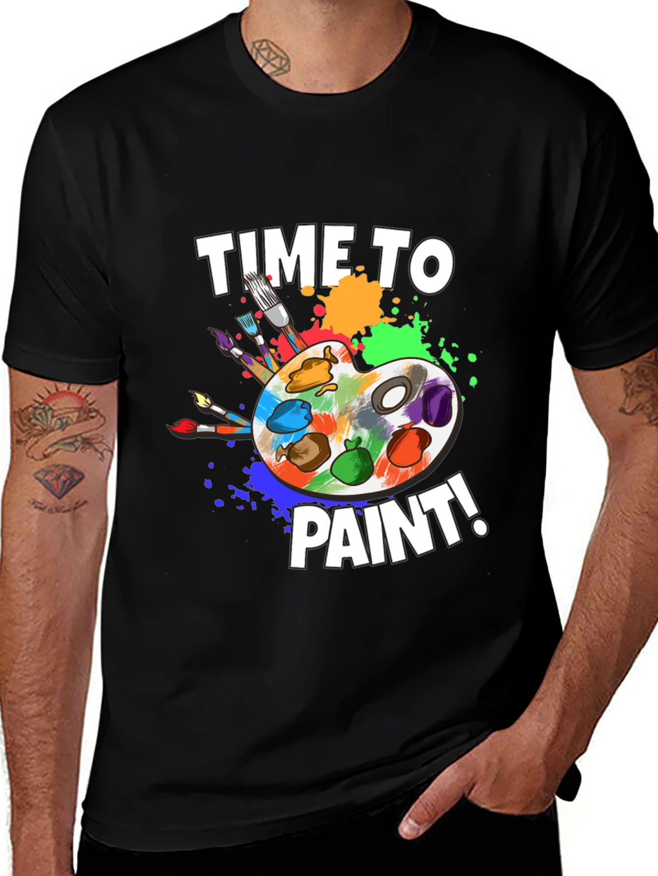 Variant 17 of Time To Paint T-Shirt - Artist Palette Design