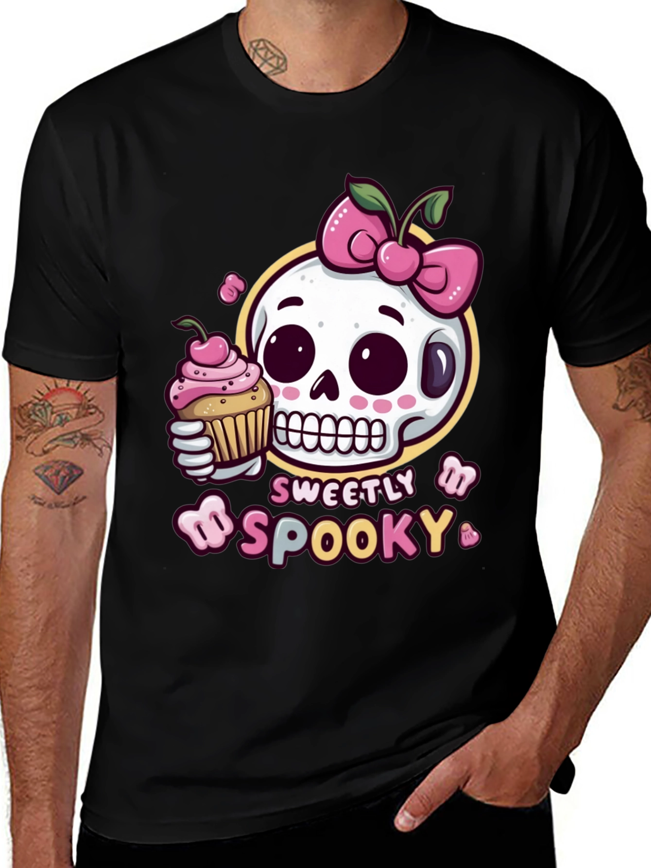 Variant 6 of Sweetly Spooky Skull T-Shirt