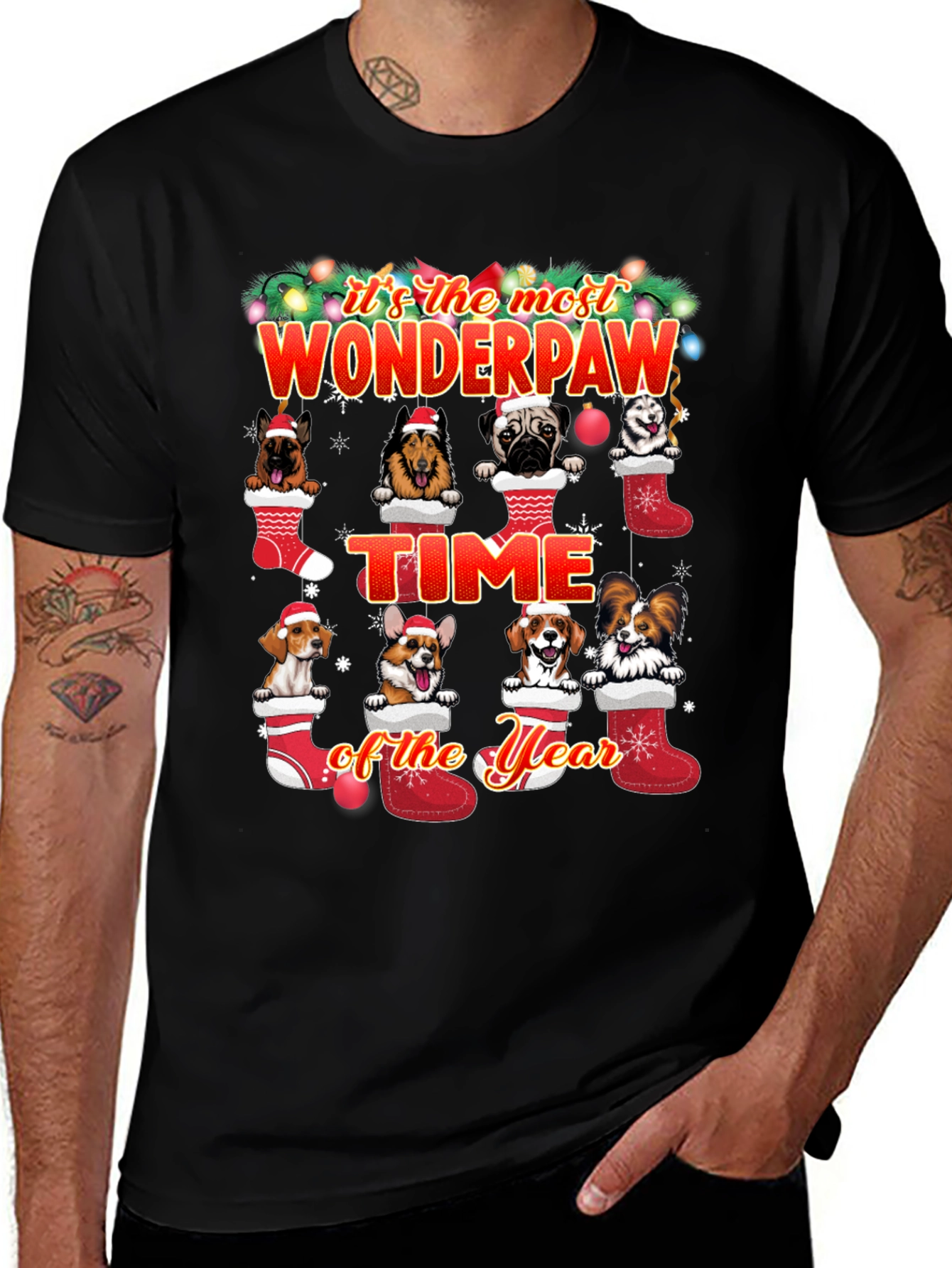 Variant 9 of Wonderpaw Time Dog Christmas T-Shirt