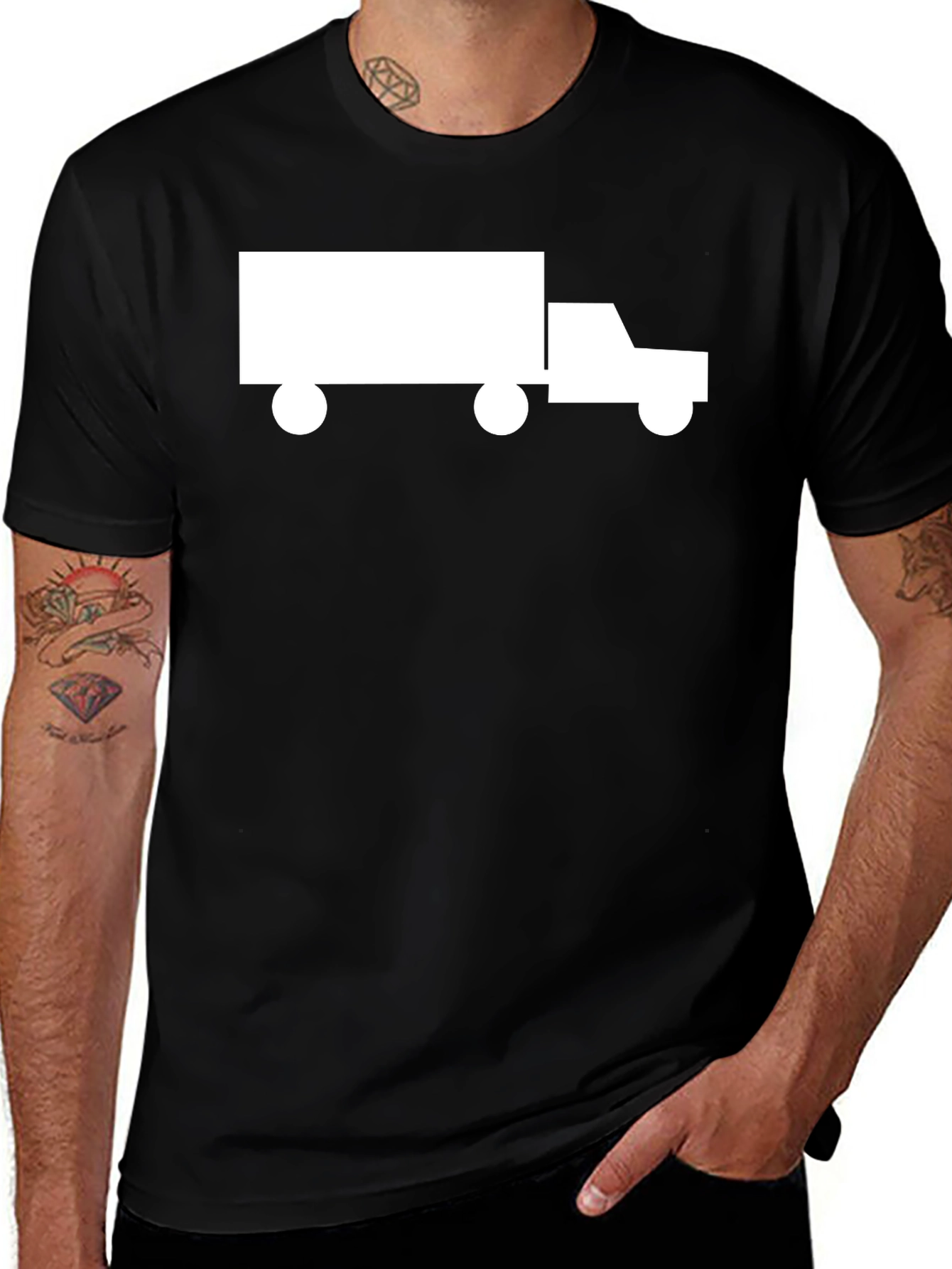 Variant 17 of Truck Graphic Tee - Classic Black T-Shirt