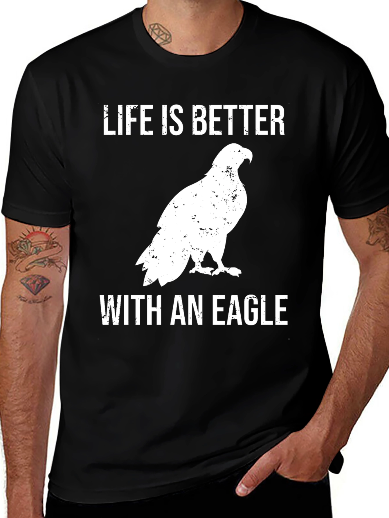 Variant 19 of Life is Better With An Eagle Graphic T-Shirt