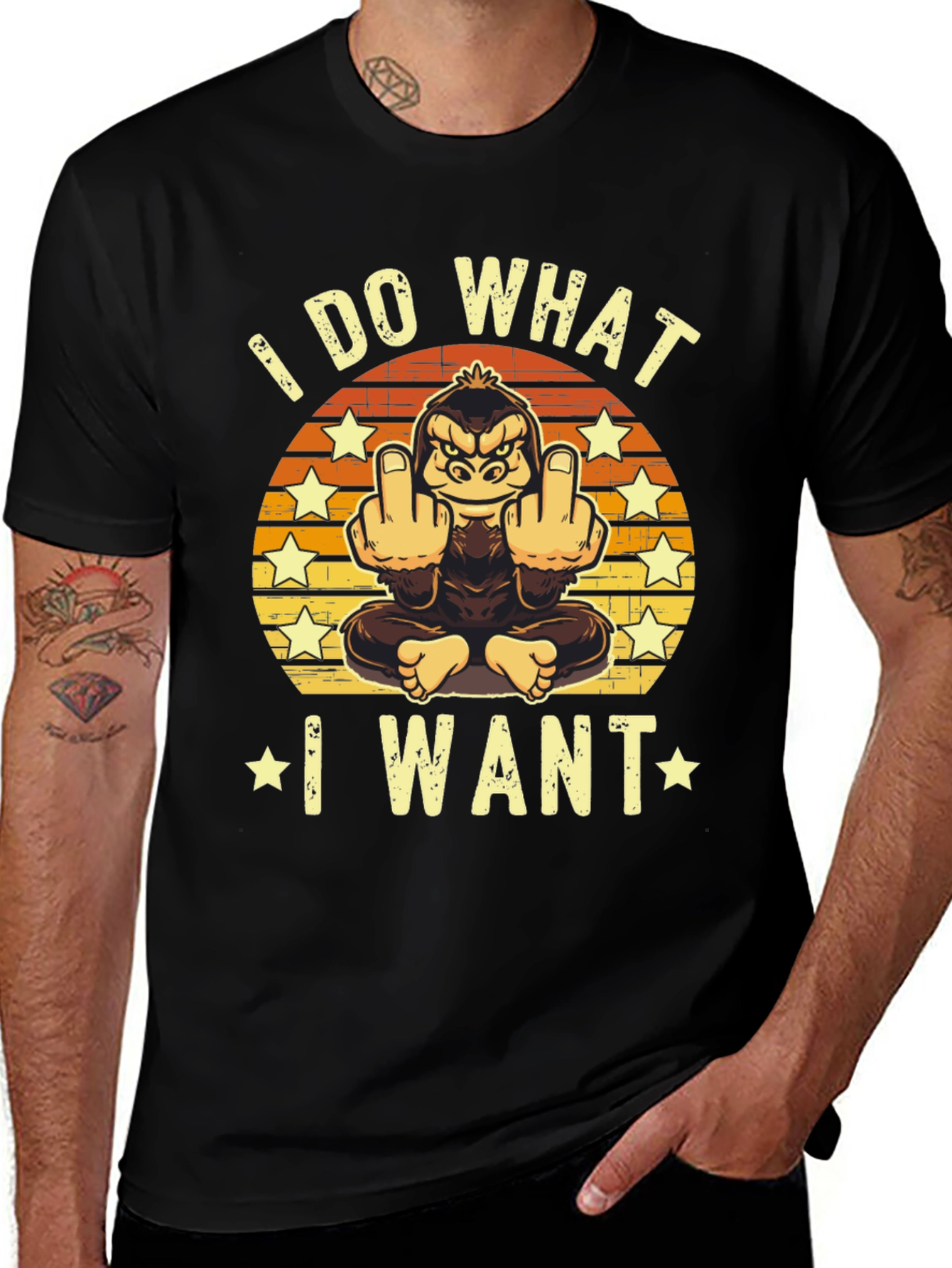 Variant 28 of I Do What I Want Gorilla T-Shirt