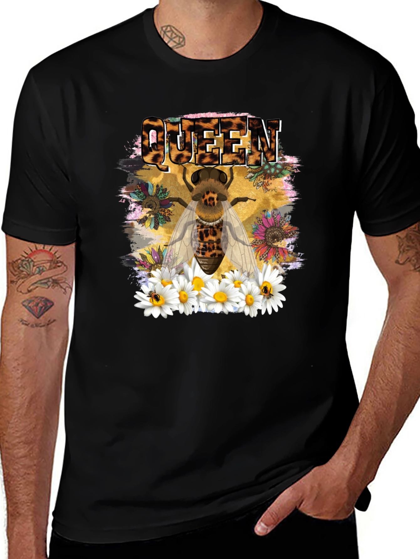 Variant 13 of Queen Bee Leopard Print Graphic T-Shirt