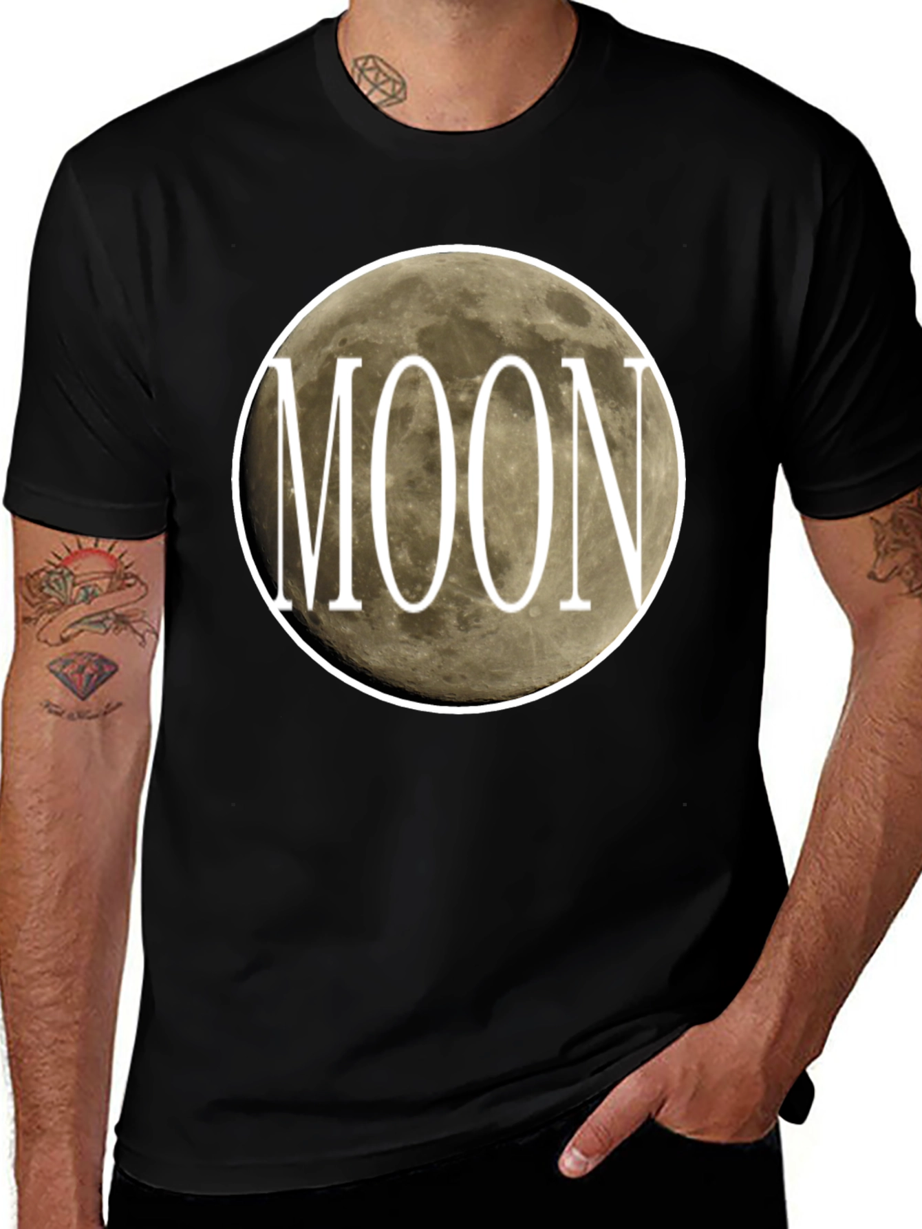 Variant 11 of Moon Graphic Tee - Stylish Celestial Design