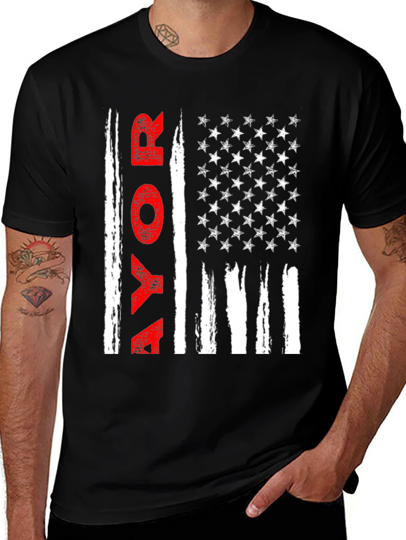 Variant 15 of Vote T-Shirt - Patriotic American Flag Design