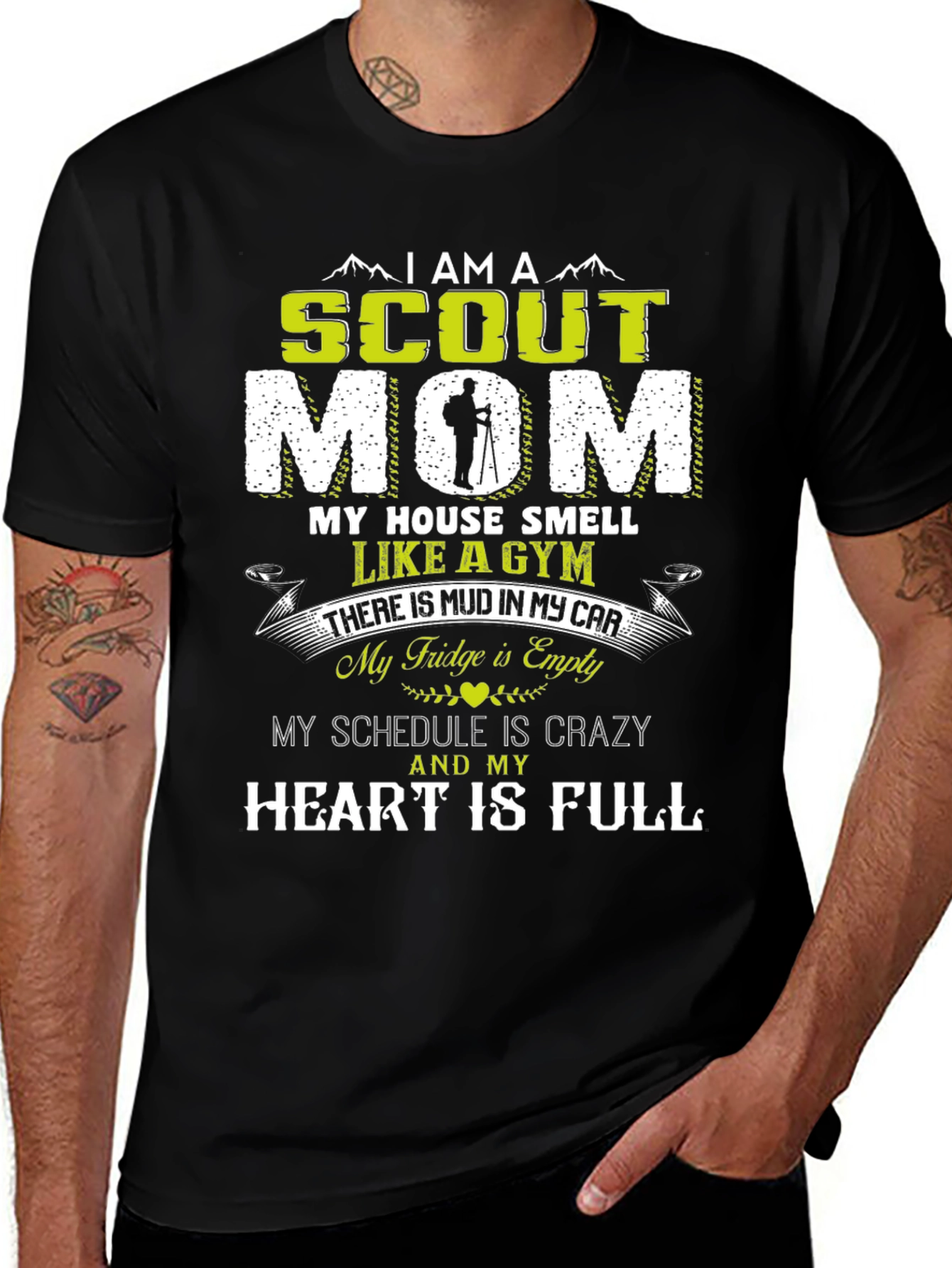 Scout Mom Graphic T-Shirt - Crazy Schedule, Full Heart