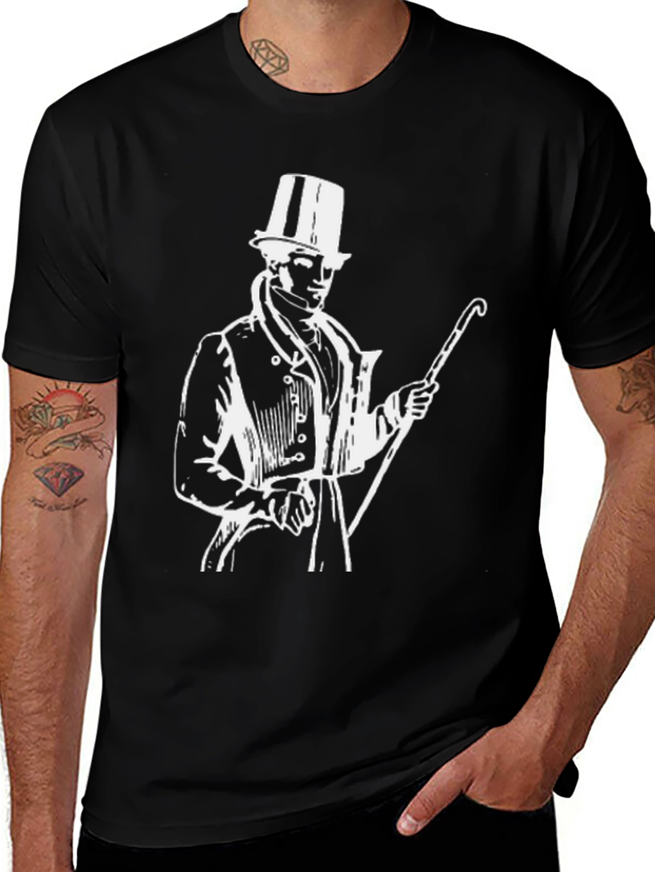 Variant 30 of Top Hat Gentleman Black T-Shirt