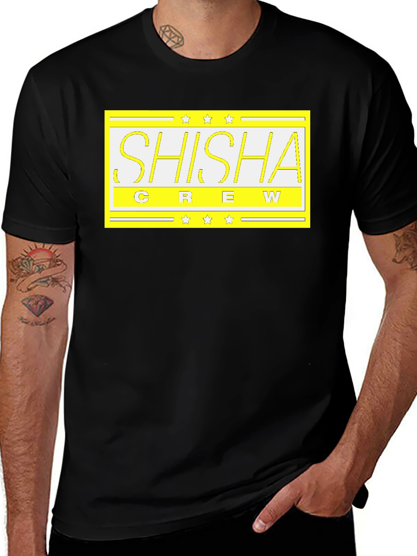 Variant 28 of Shisha Crew Graphic Tee - Black Cotton T-Shirt