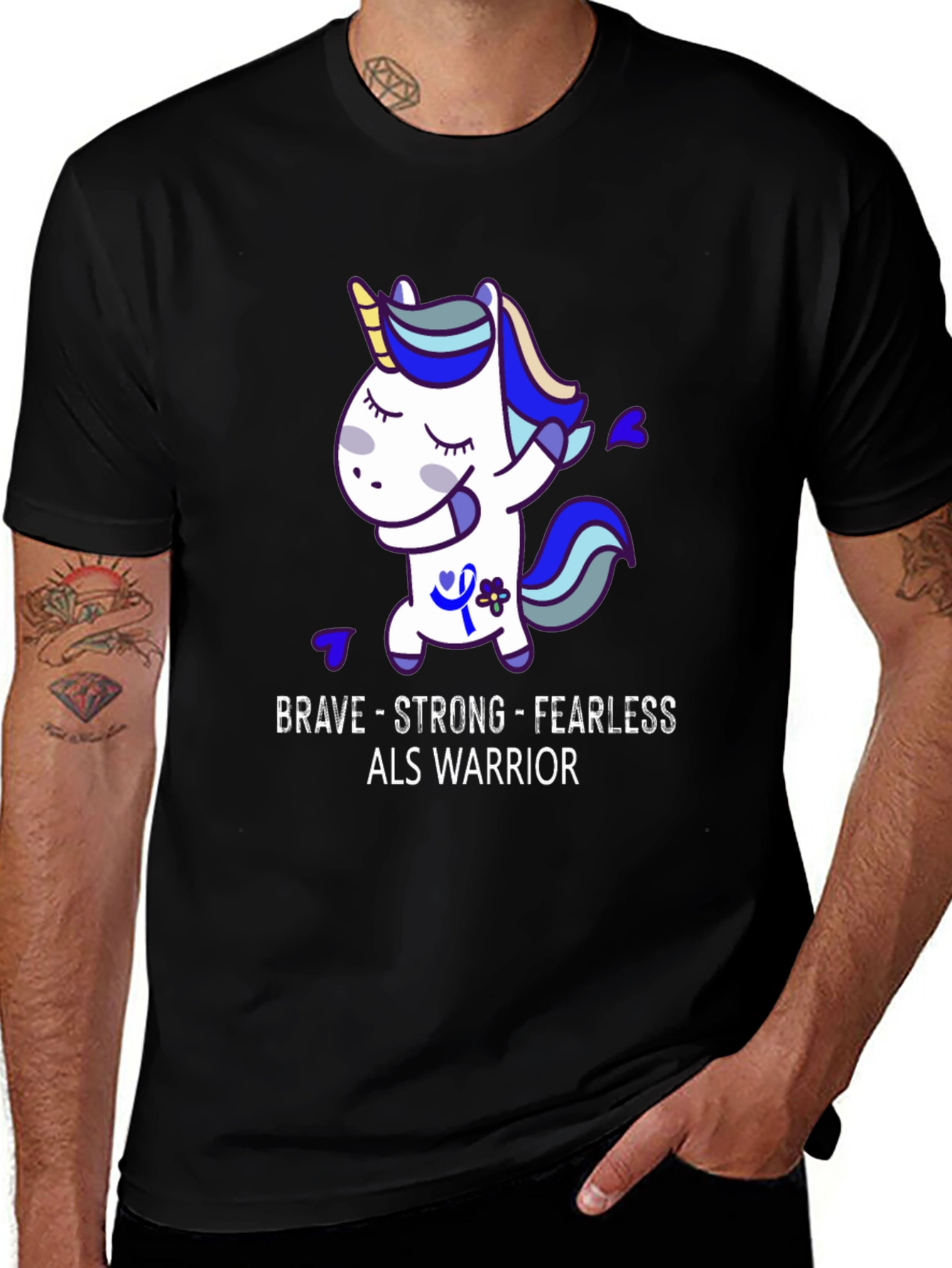 Brave Strong Fearless ALS Warrior T-Shirt