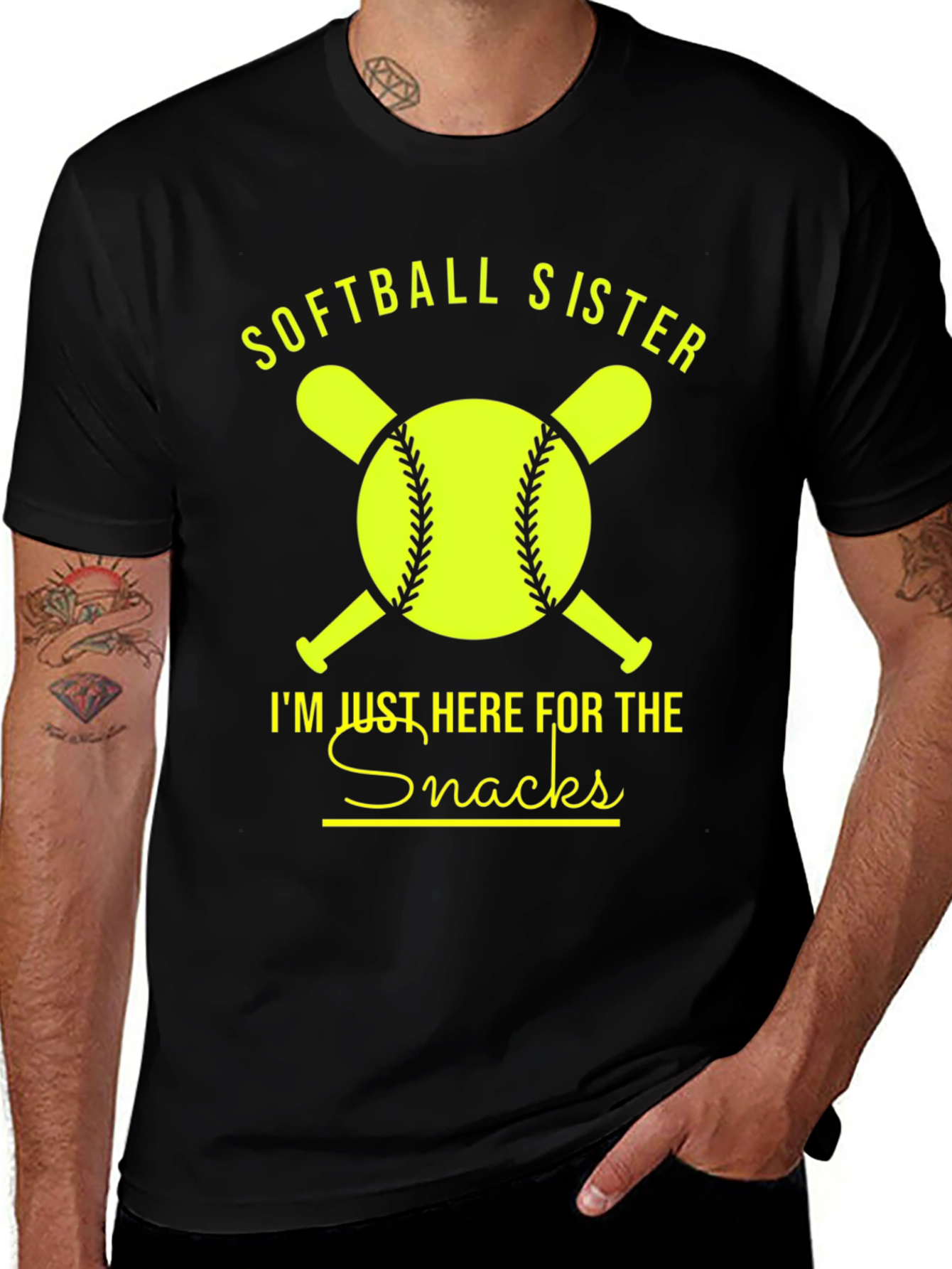 Variant 26 of Softball Sister Snacks Graphic Tee