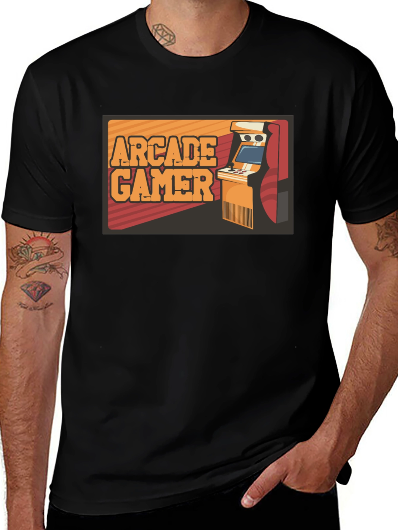 Variant 19 of Arcade Gamer Black T-Shirt - Retro Gaming Style