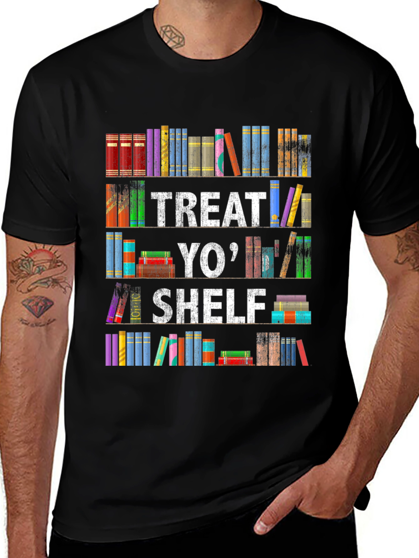 Variant 19 of Treat Yo' Shelf Book Lover T-Shirt