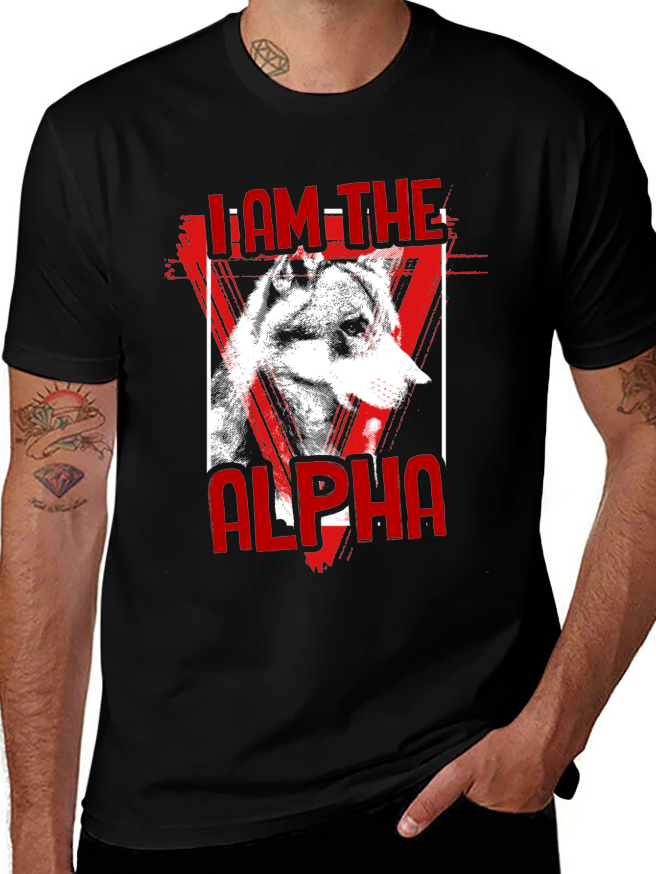 Variant 23 of I Am The Alpha Wolf Graphic T-Shirt