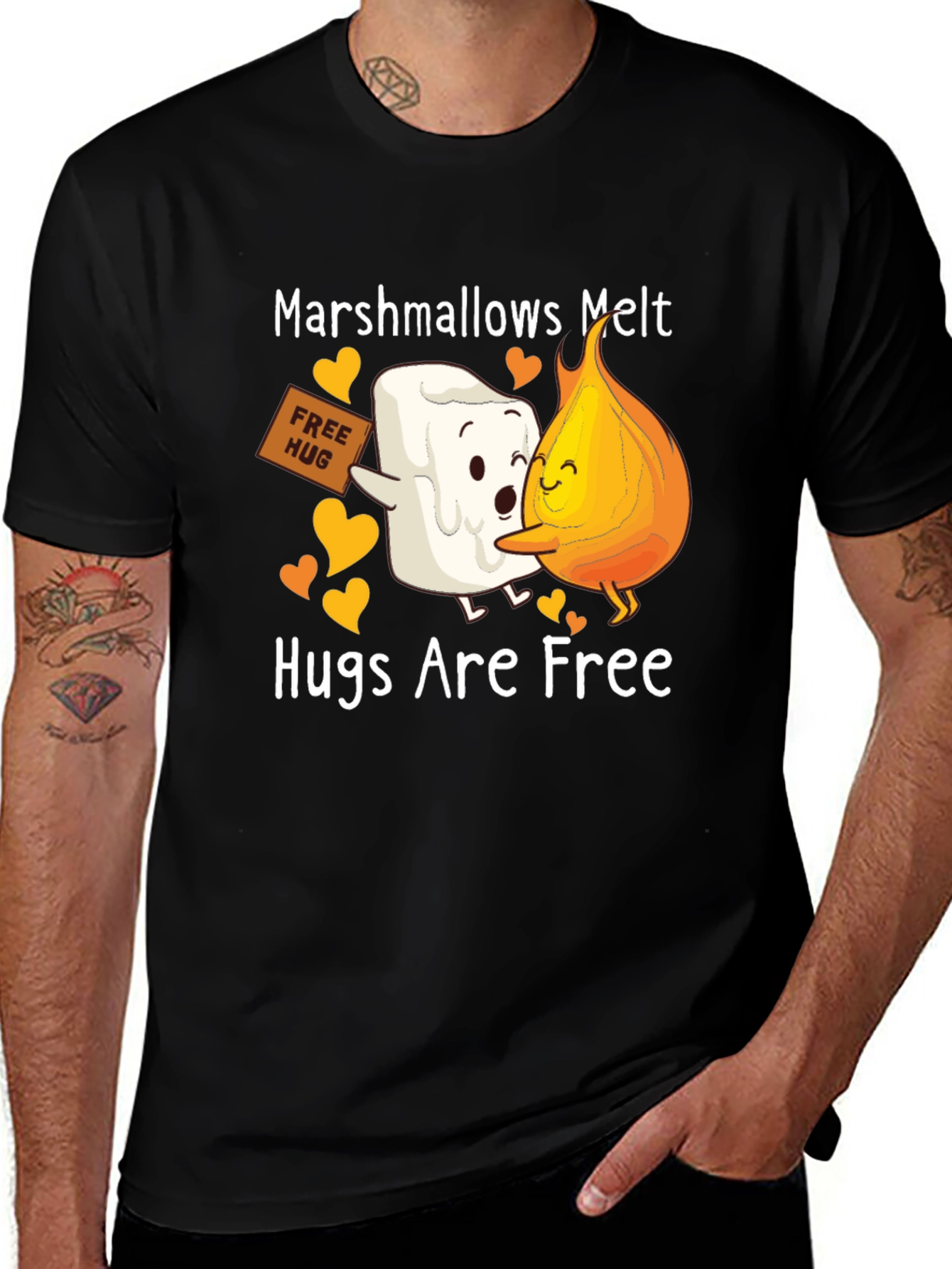 Variant 27 of Marshmallows Melt Hugs Are Free Funny T-Shirt