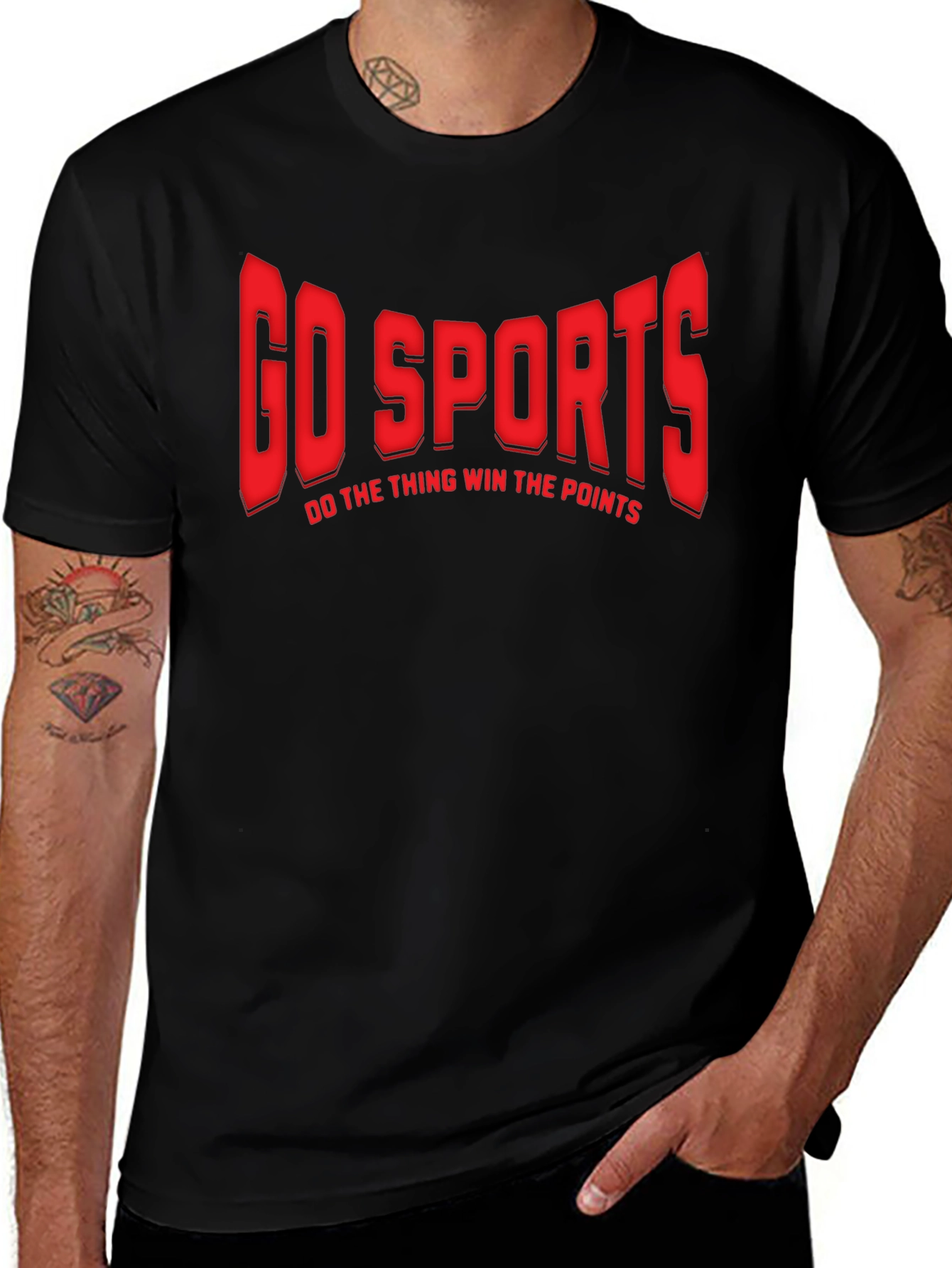 Variant 4 of Go Sports Graphic T-Shirt - Funny Slogan Tee