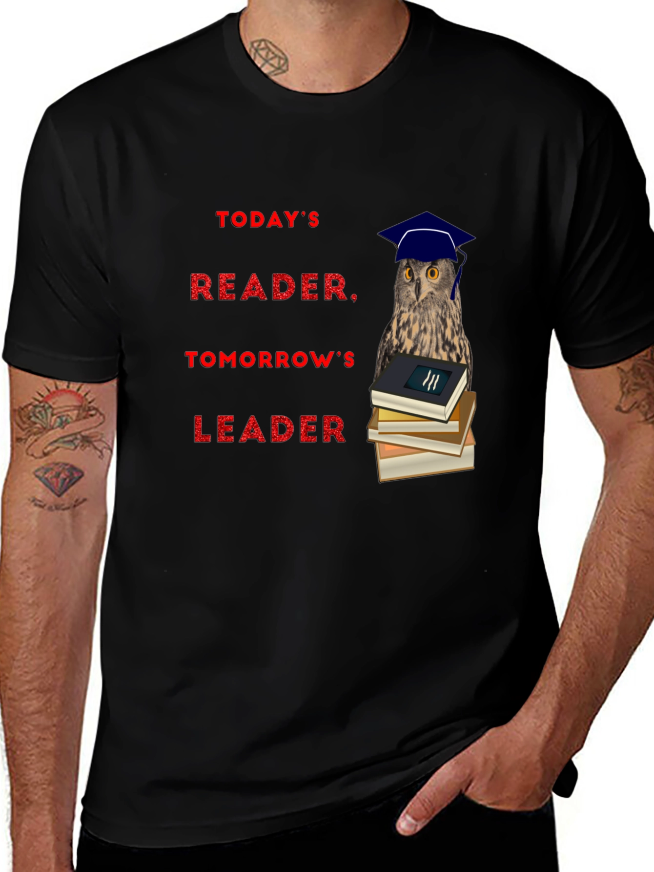 Variant 30 of Today's Reader, Tomorrow's Leader Owl T-Shirt