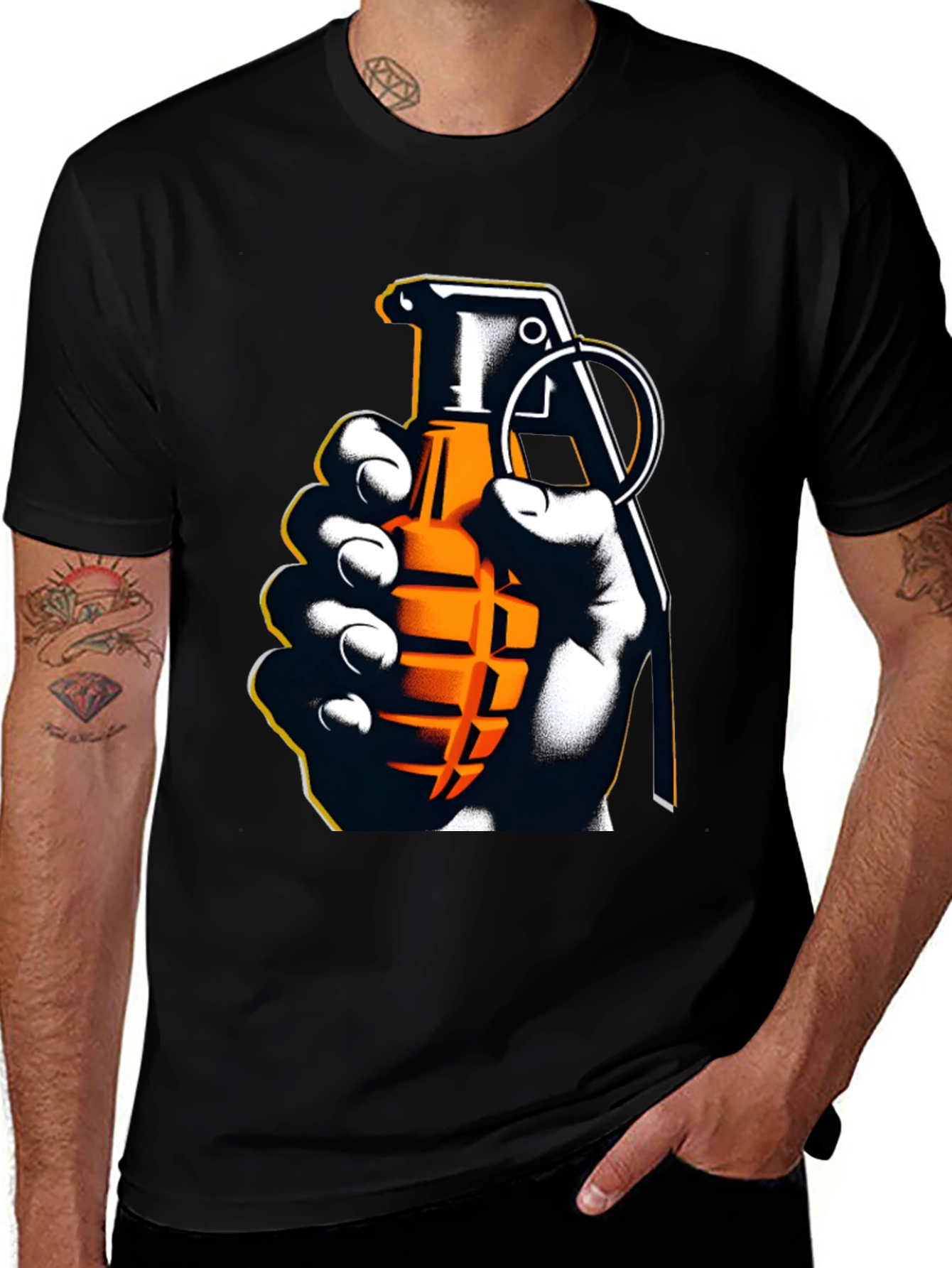 Variant 15 of Grenade Hand T-Shirt - Bold Graphic Tee
