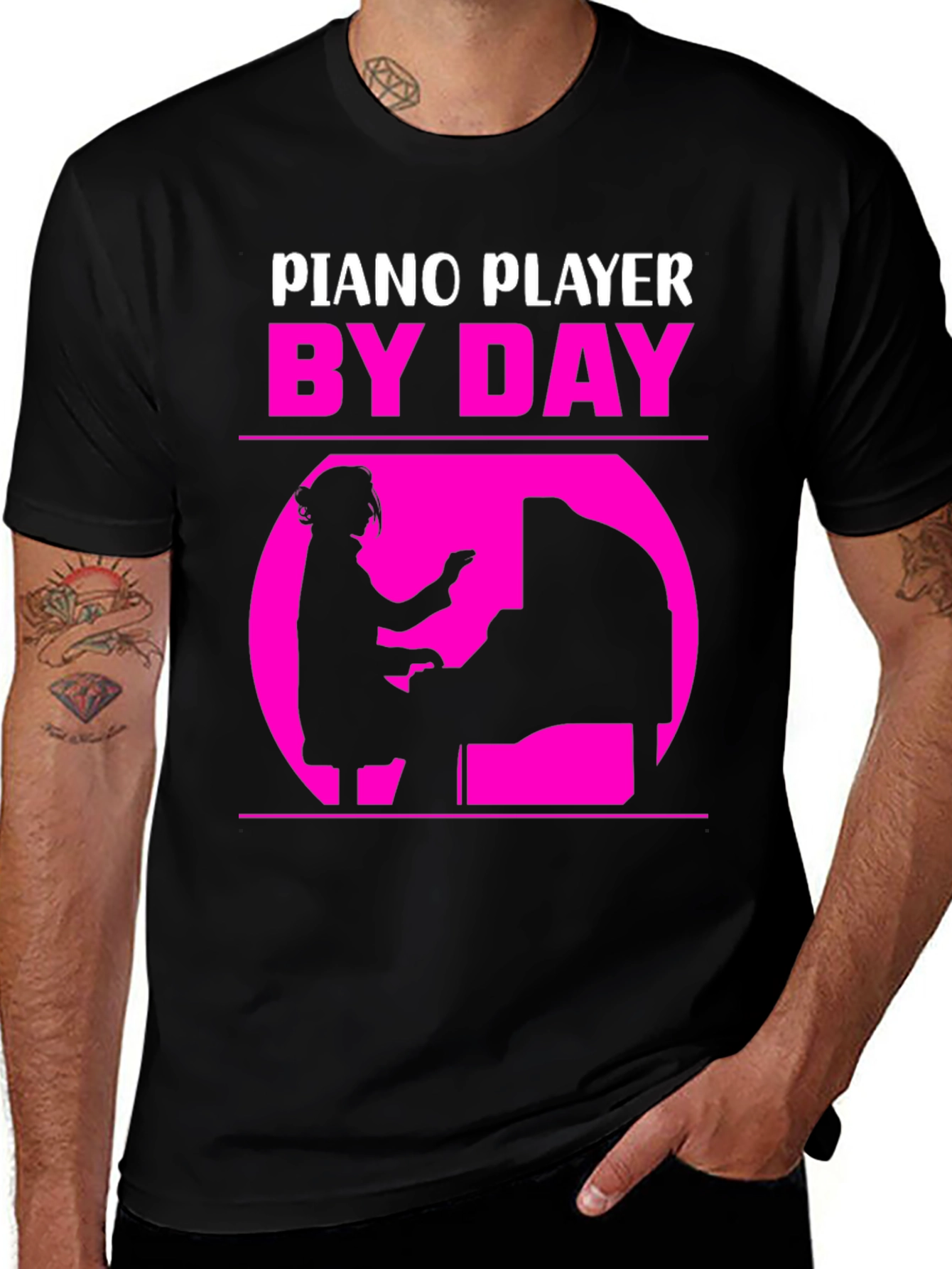 Variant 20 of Piano Player By Day T-Shirt - Musician Gift