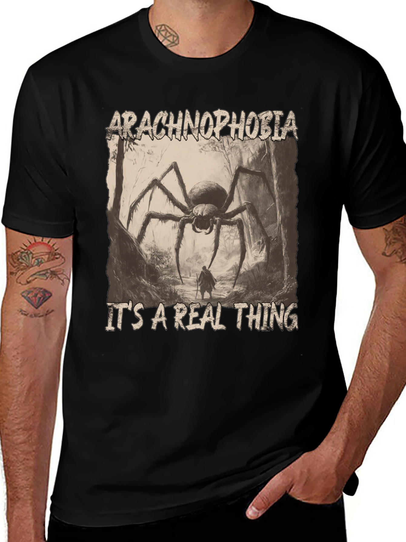 Variant 19 of Arachnophobia T-Shirt: It's a Real Thing