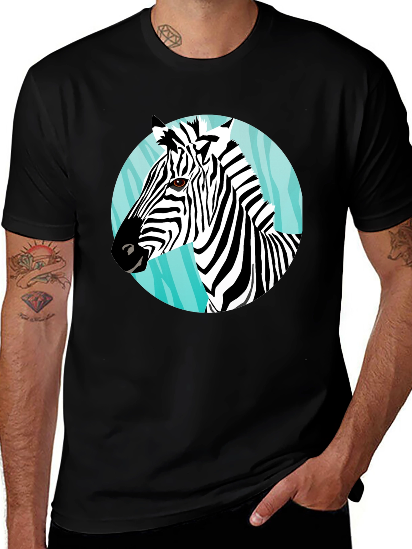 Variant 13 of Zebra Graphic Print T-Shirt
