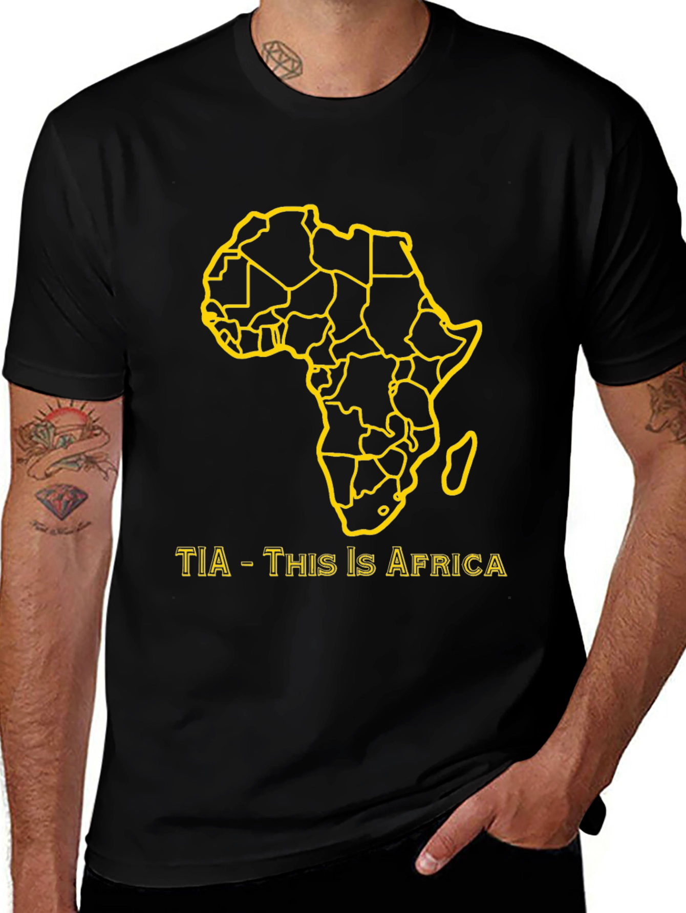 This Is Africa TIA Black Graphic Tee