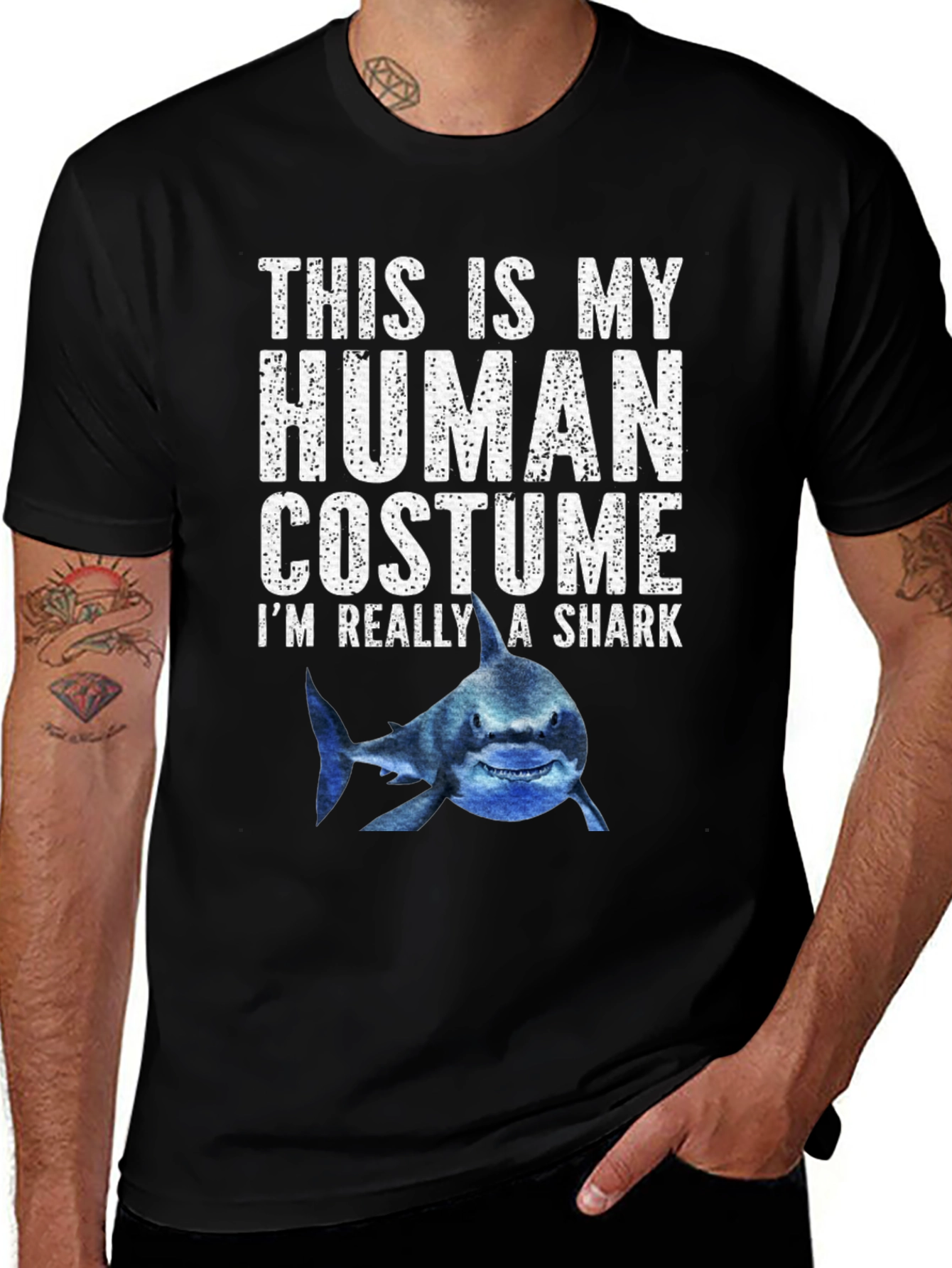 Variant 11 of Human Costume Shark T-Shirt