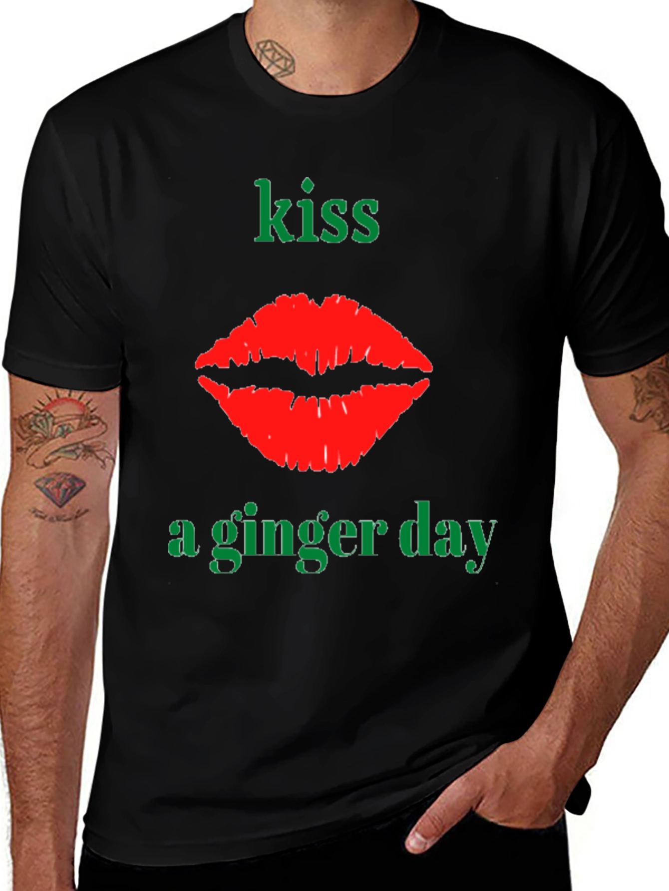Variant 25 of Kiss A Ginger Day T-Shirt - Novelty Graphic Tee