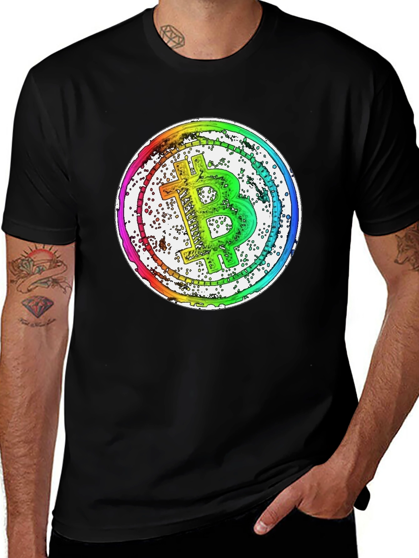 Bitcoin Rainbow Graphic T-Shirt