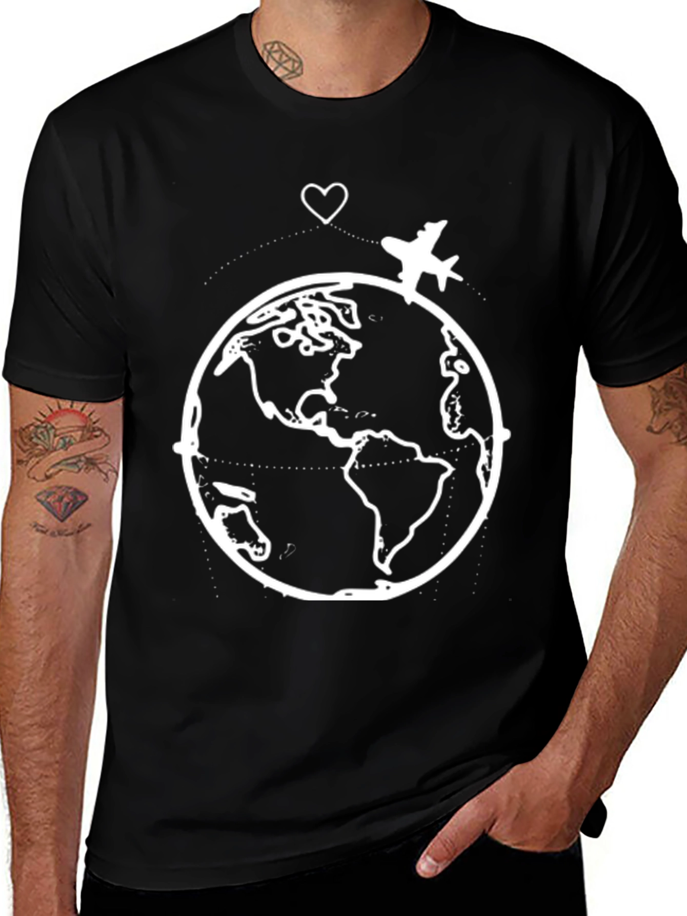Variant 4 of Globe Trotter Graphic Tee - Travel the World in Style