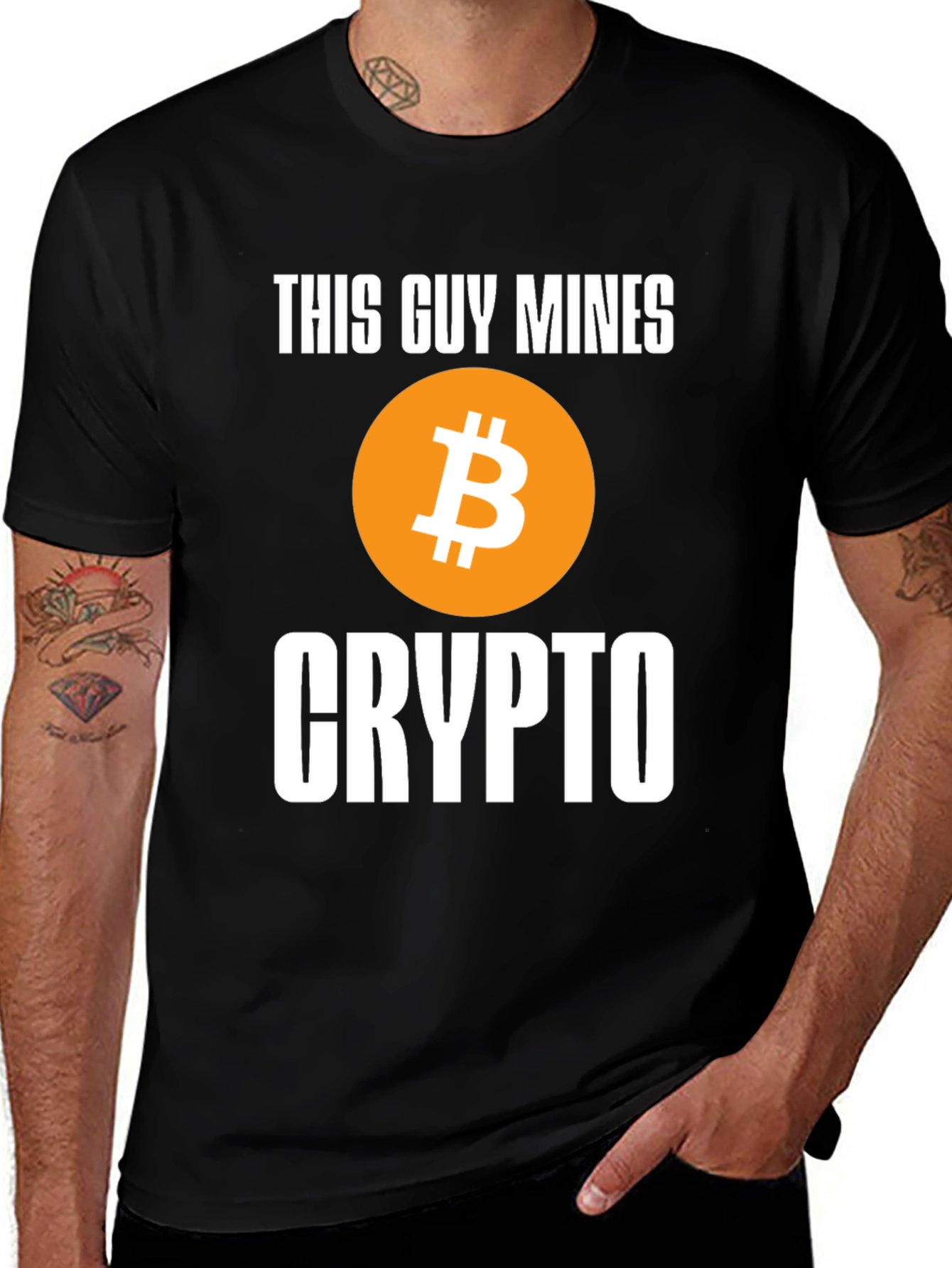 Variant 6 of This Guy Mines Crypto Bitcoin T-Shirt