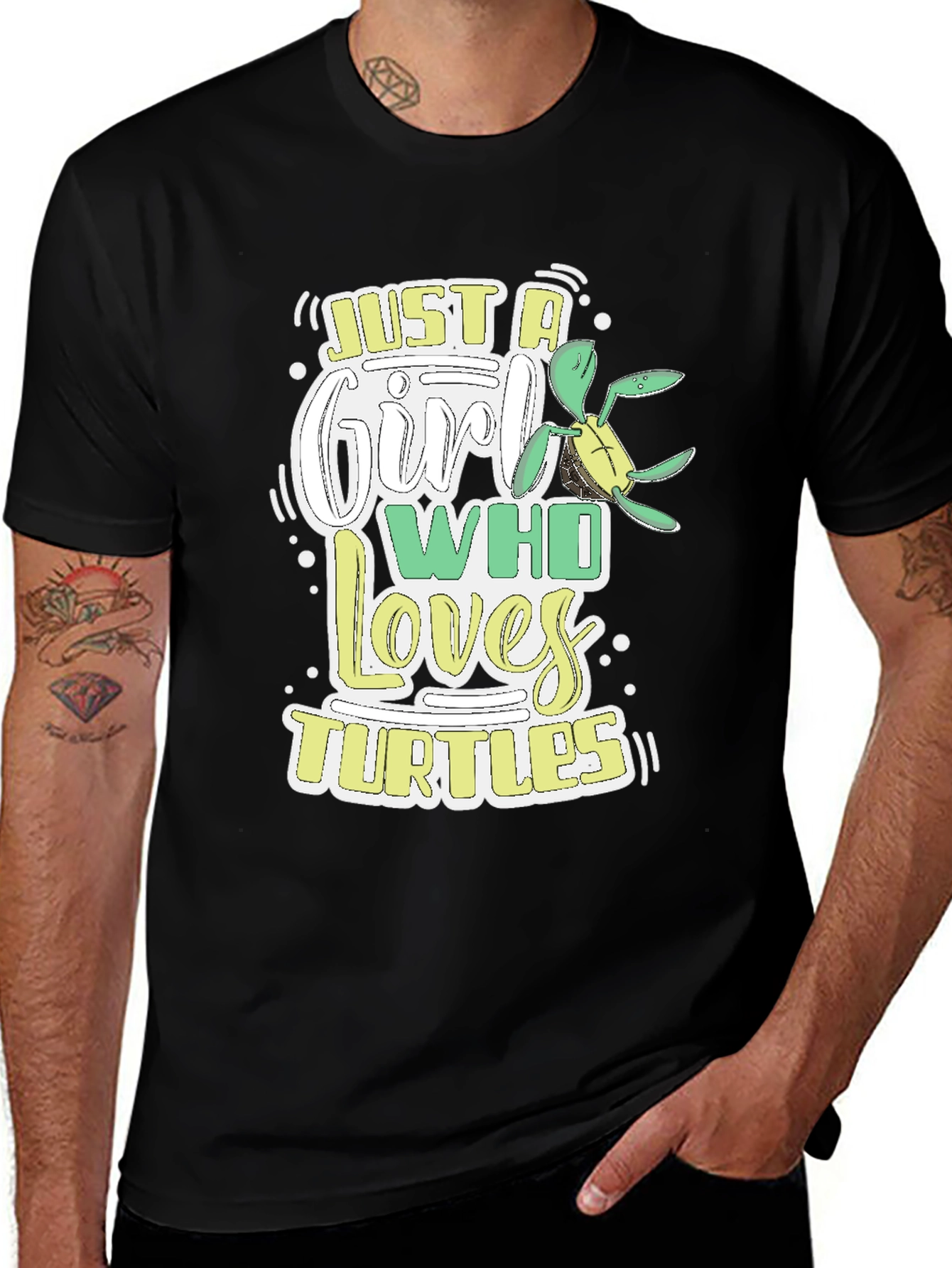 Variant 24 of Just A Girl Who Loves Turtles Graphic T-Shirt