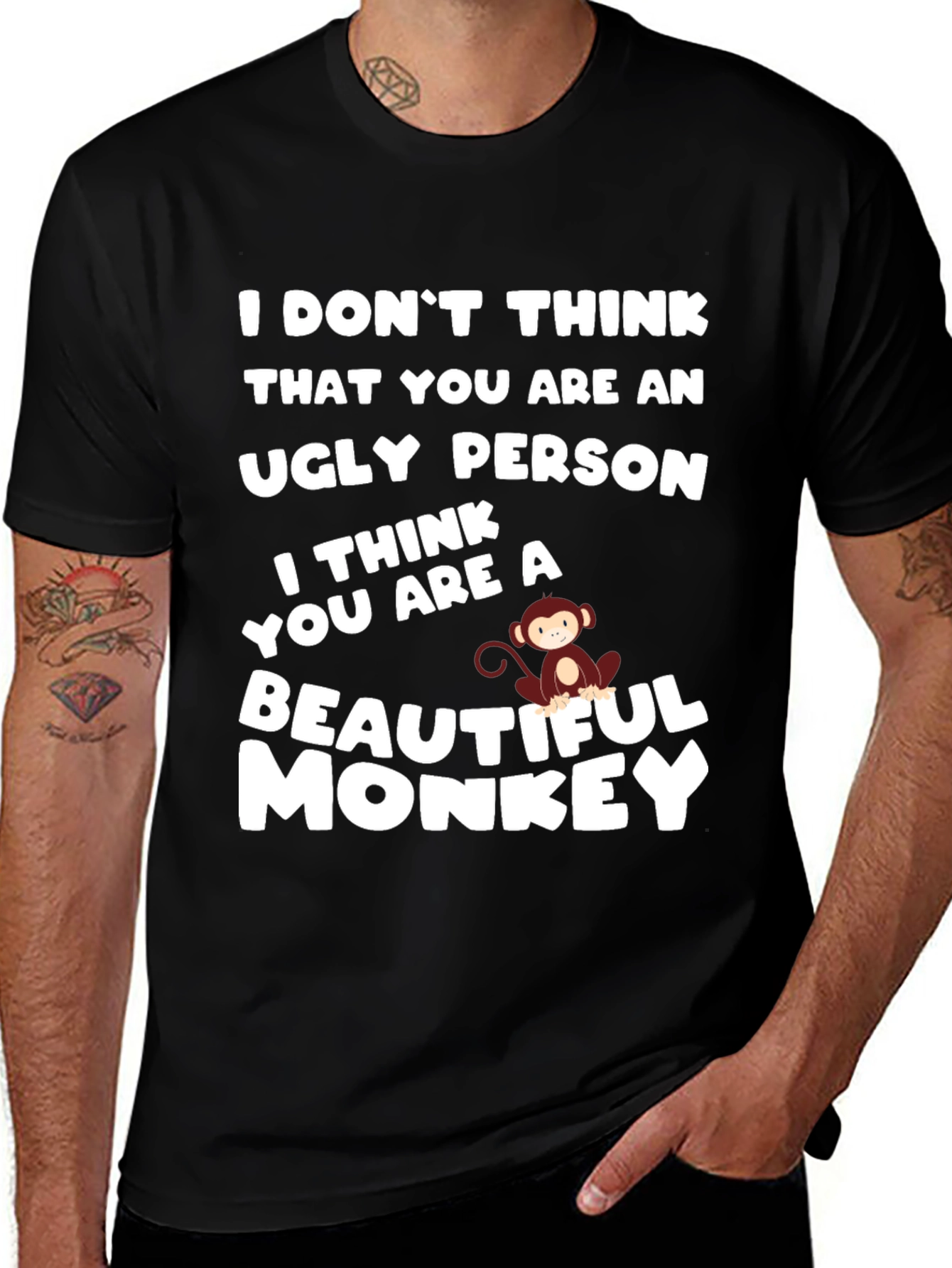 Variant 23 of Funny Monkey T-Shirt - Beautiful Monkey Design