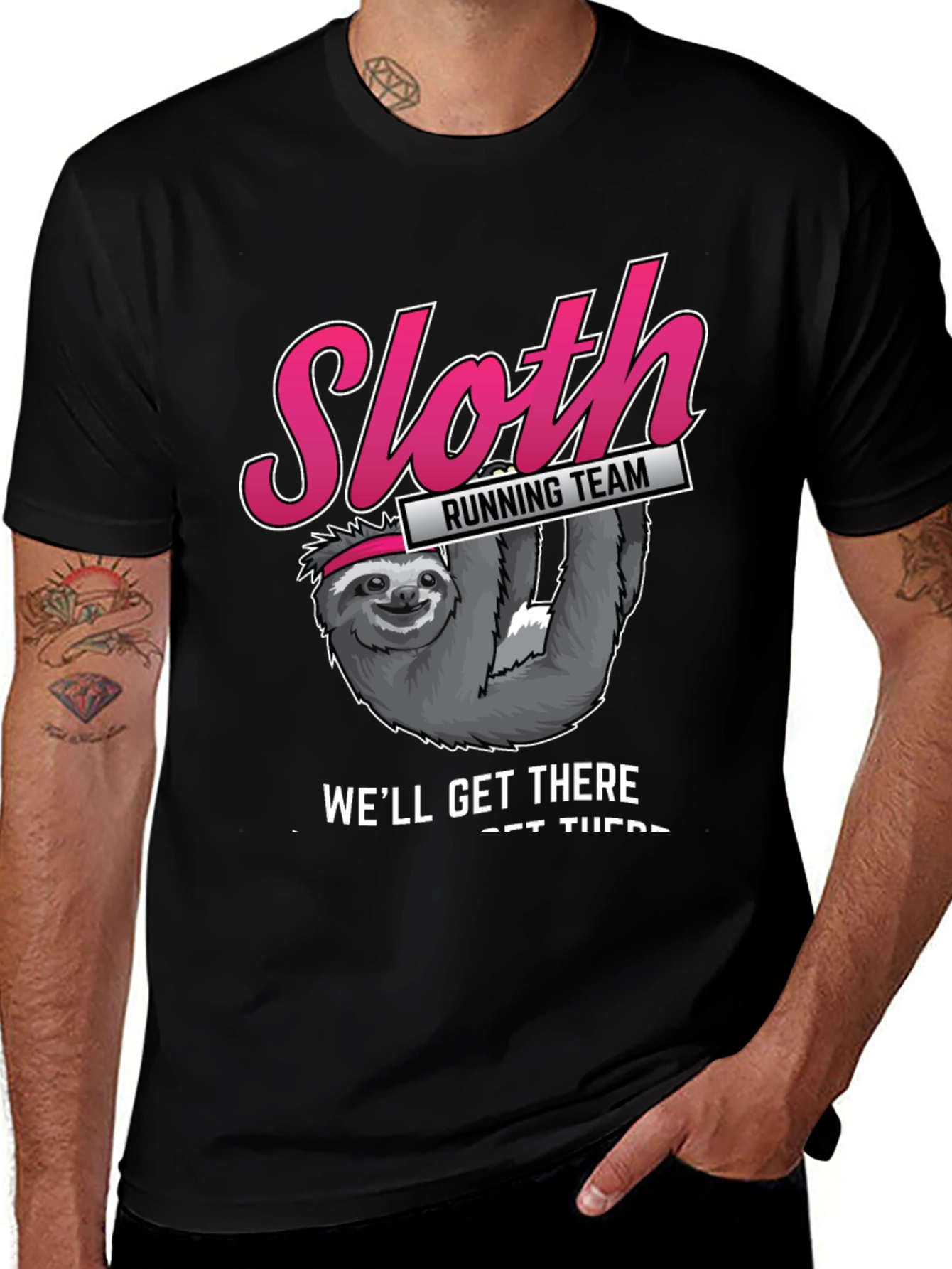 Variant 13 of Sloth Running Team T-Shirt - Funny Workout Tee