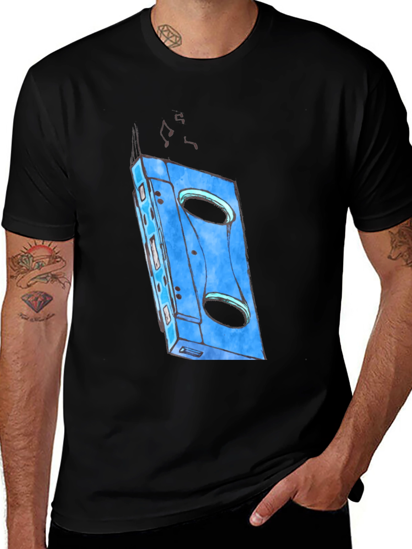 Variant 11 of Retro Cassette Tape Graphic T-Shirt - Vintage Music Tee