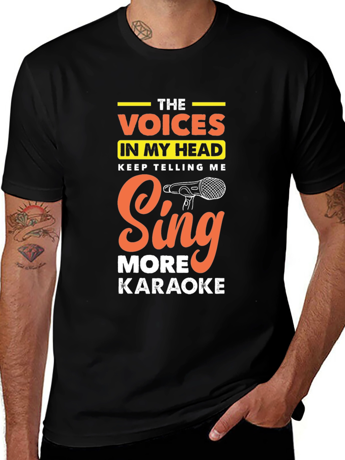 Variant 18 of Voices in My Head Sing Karaoke Graphic Tee