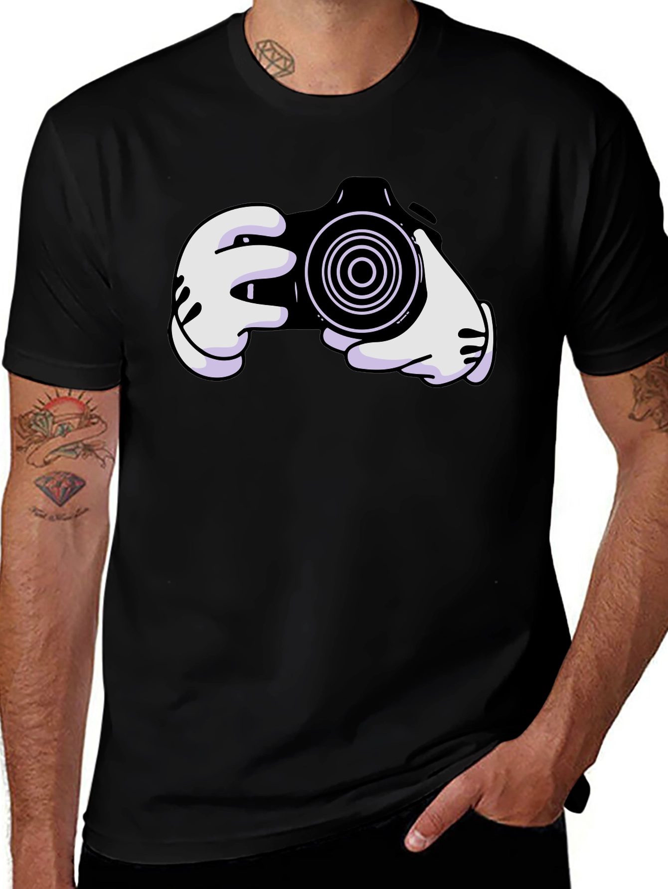 Cartoon Camera Graphic Tee - Unisex