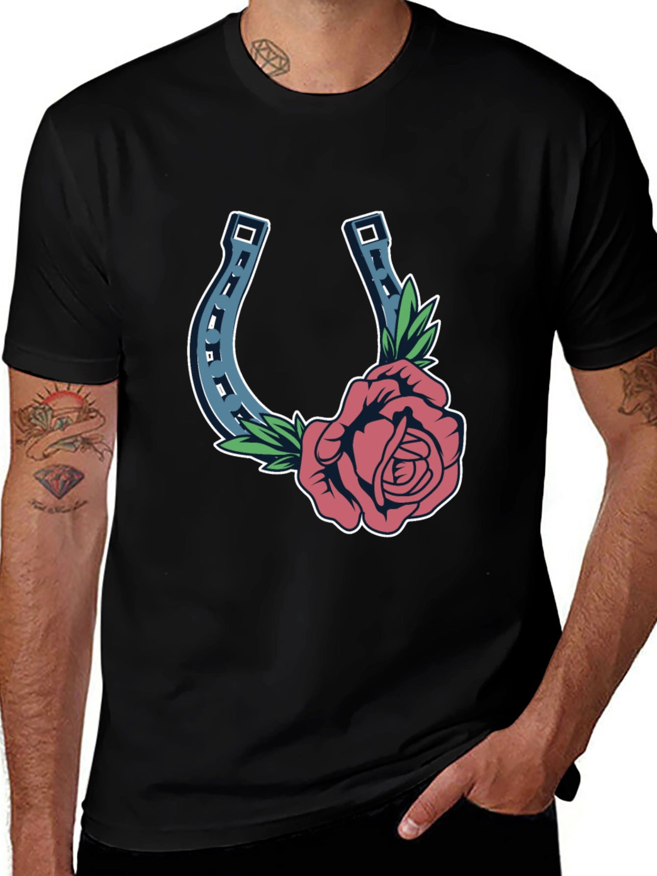 Variant 30 of Rose and Horseshoe Graphic Tee