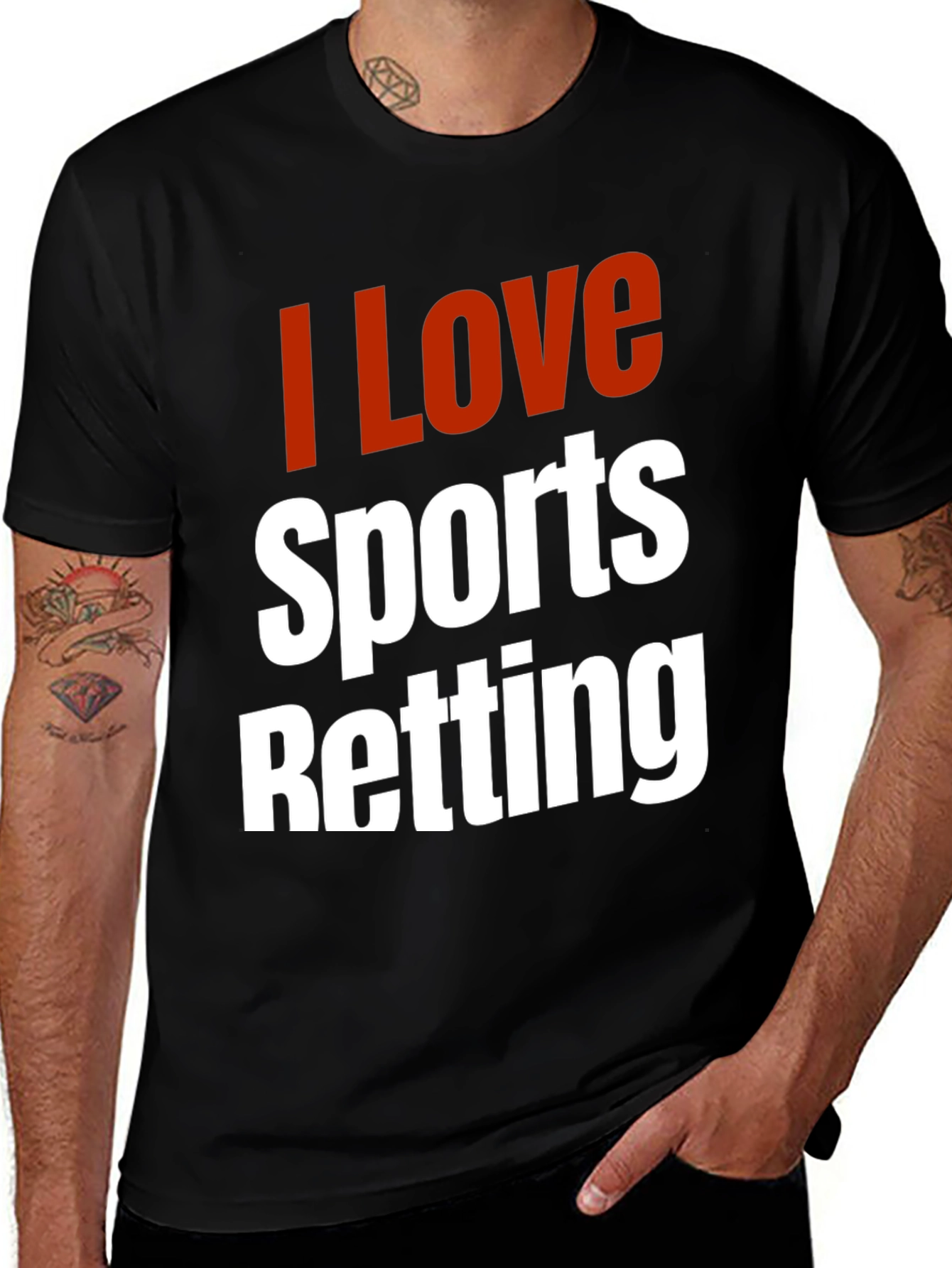 Variant 23 of I Love Sports Betting Graphic T-Shirt