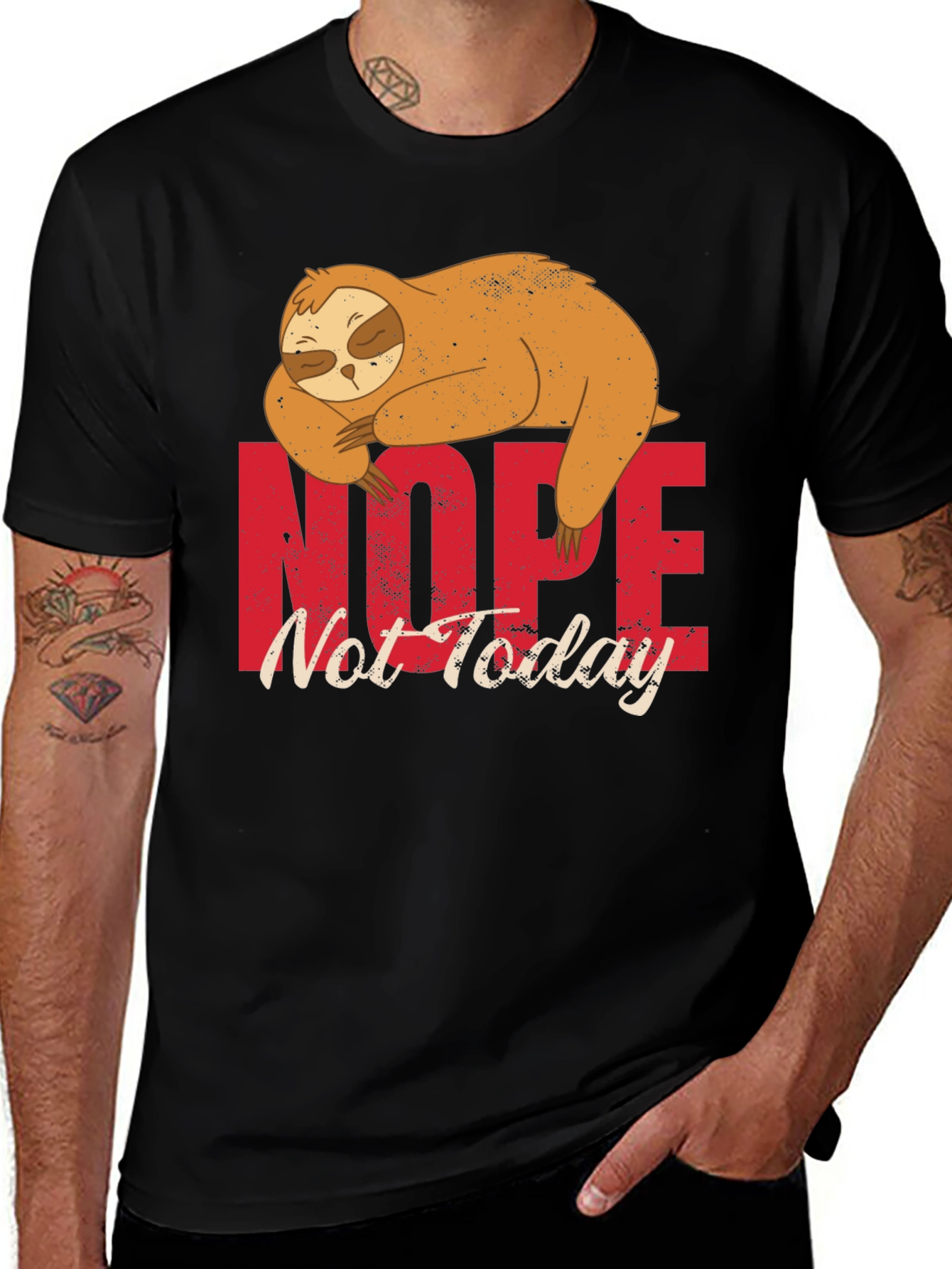 Variant 26 of Nope Not Today Sloth Graphic Tee
