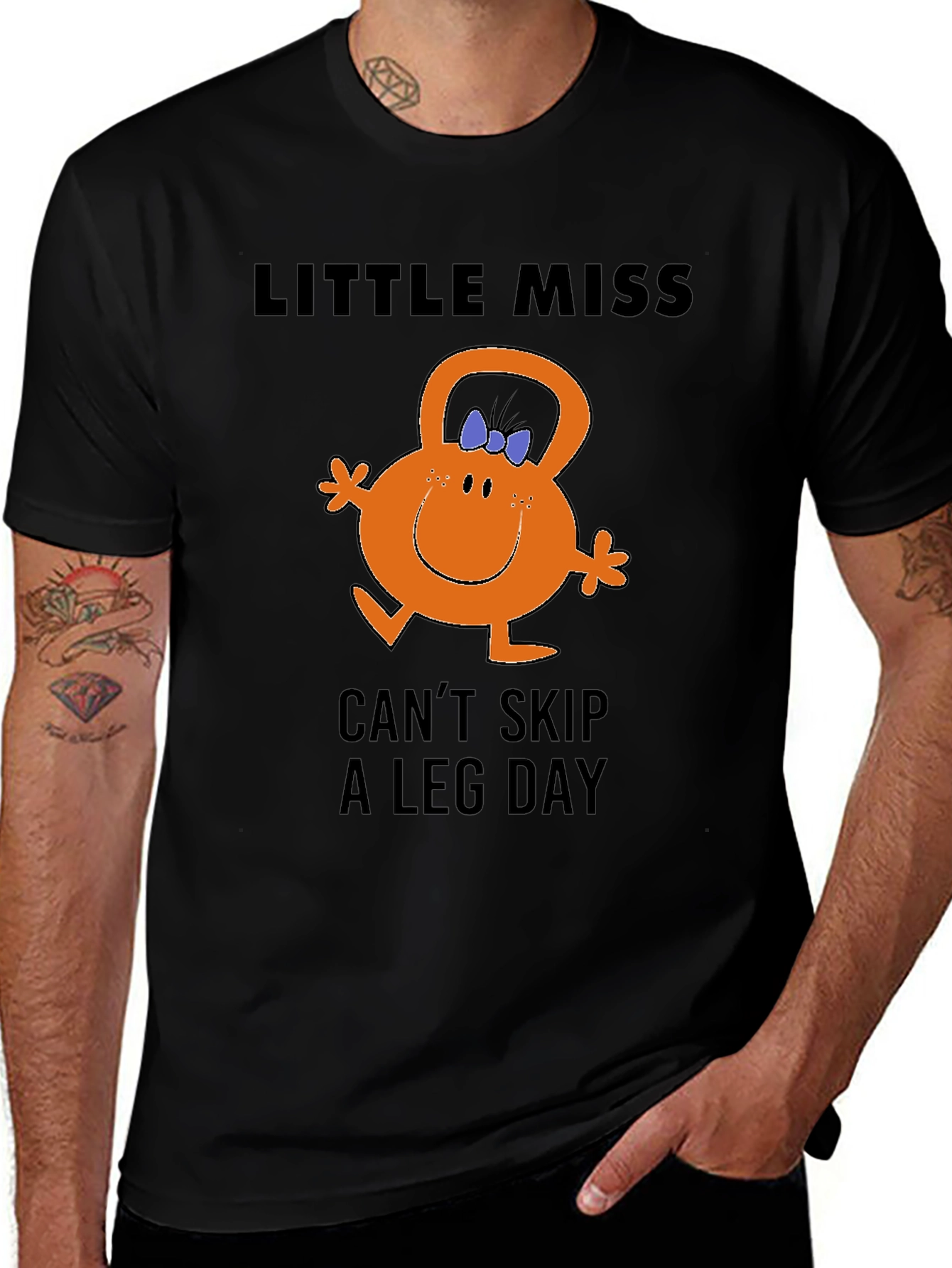 Little Miss Can't Skip Leg Day Black T-Shirt