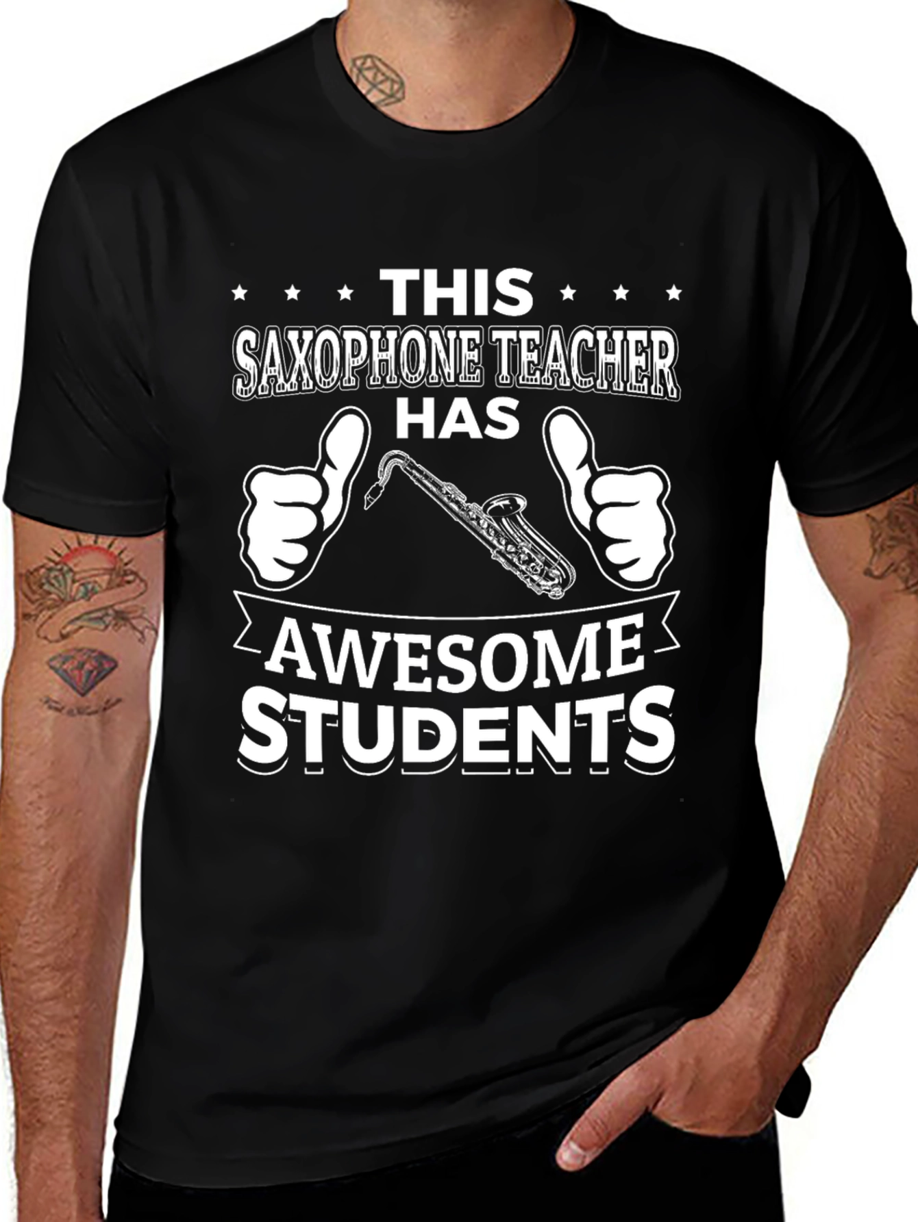 Variant 4 of Saxophone Teacher Awesome Students Graphic T-Shirt