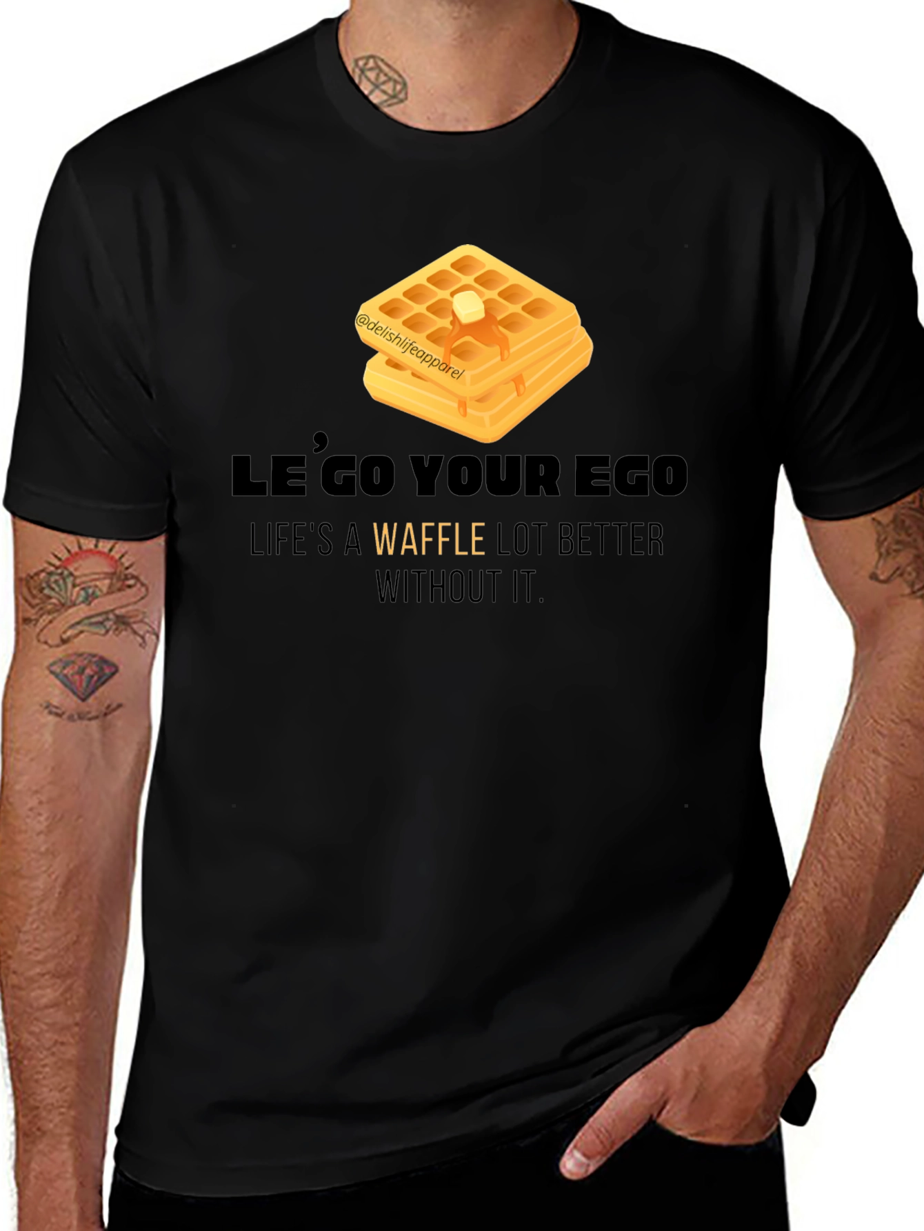 Variant 22 of Waffle Graphic Tee - Le' Go Your Ego