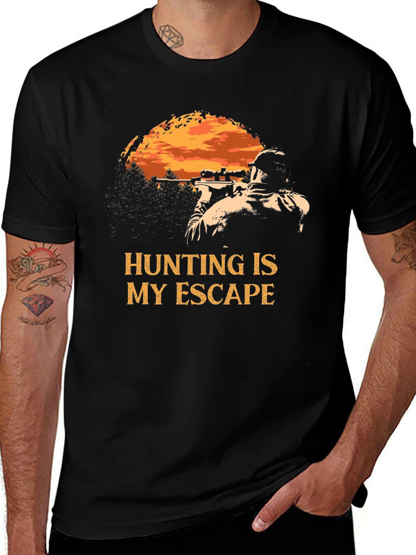 Variant 12 of Hunting Is My Escape Graphic Tee