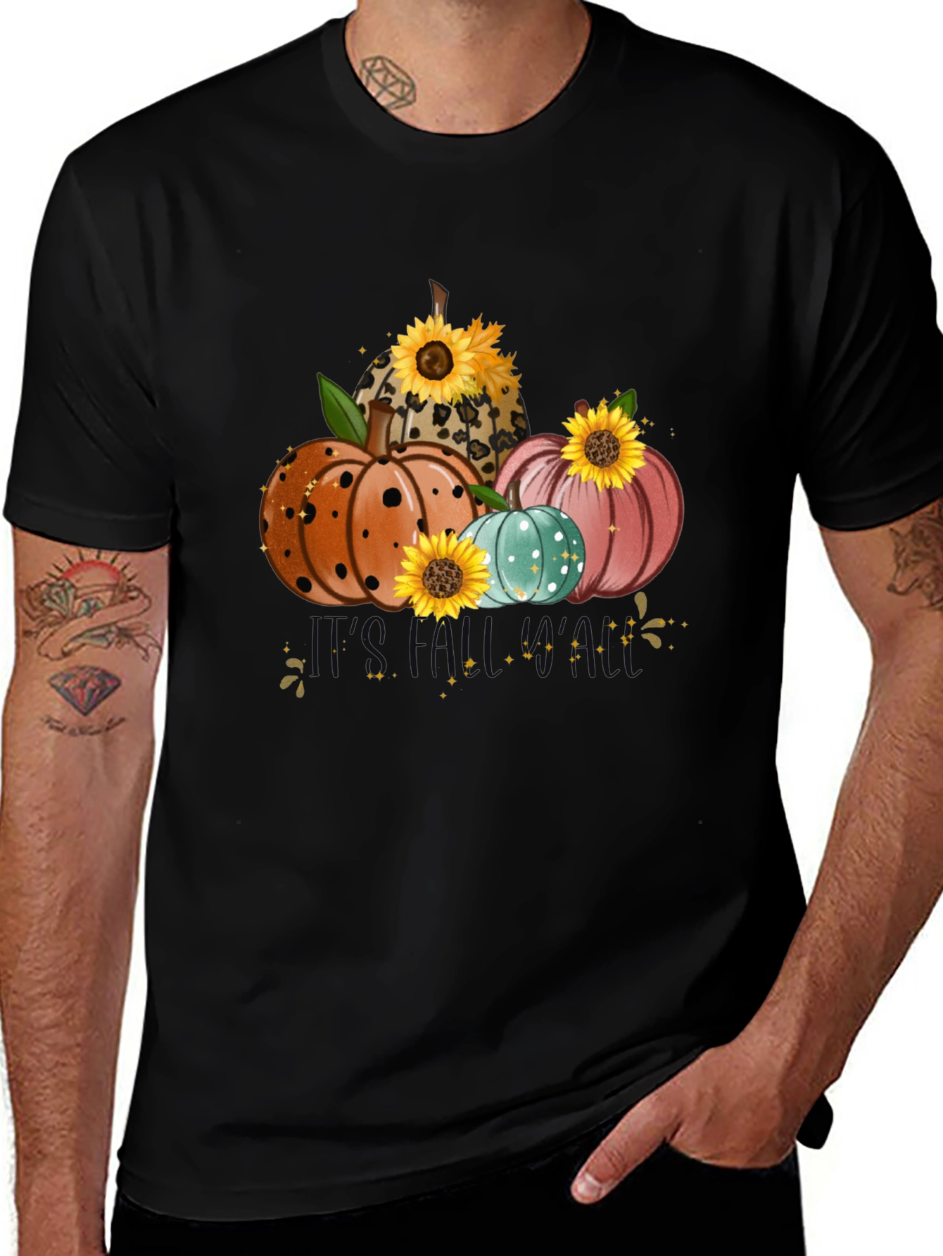 Variant 18 of Pumpkin Sunflower Graphic T-Shirt