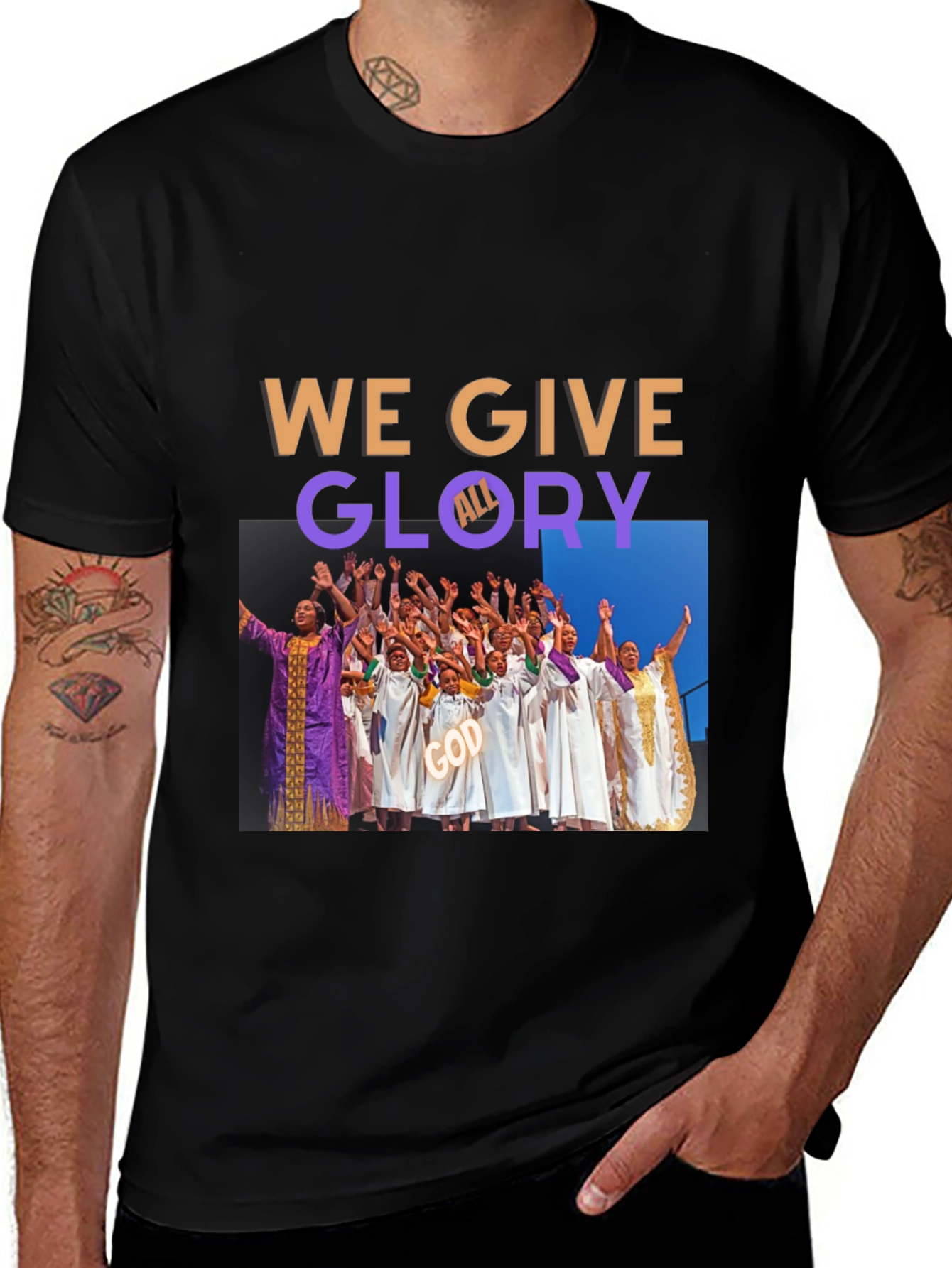 We Give All Glory T-Shirt - Christian Choir Graphic Tee