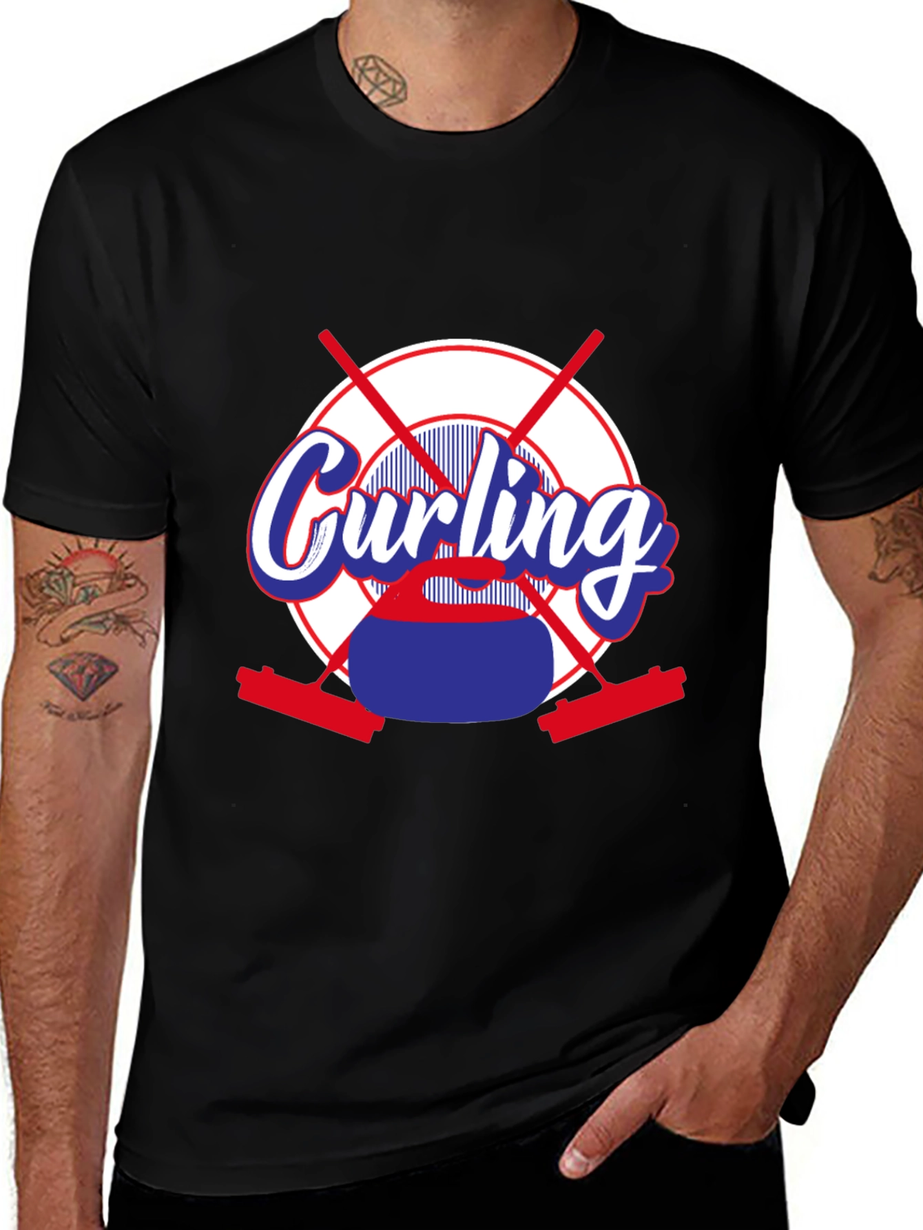 Variant 23 of Curling Sport T-Shirt - Novelty Graphic Tee