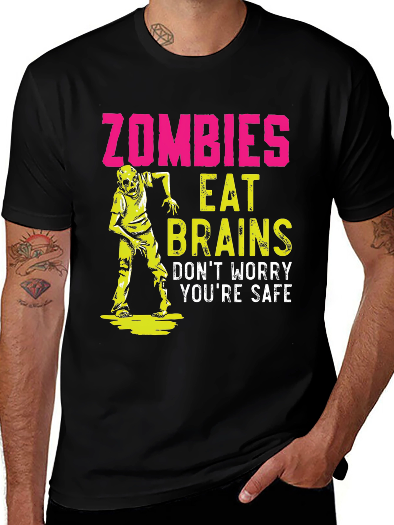 Variant 10 of Zombies Eat Brains T-Shirt - Funny Horror Tee