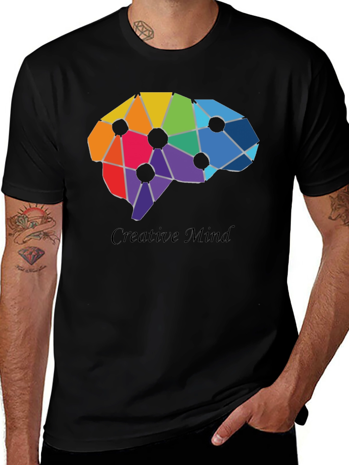 Variant 13 of Creative Mind T-Shirt - Artistic Brain Design