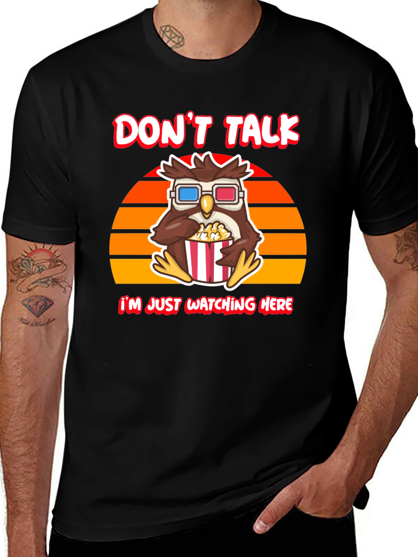 Variant 24 of Don't Talk T-Shirt - Owl Watching Movie Tee