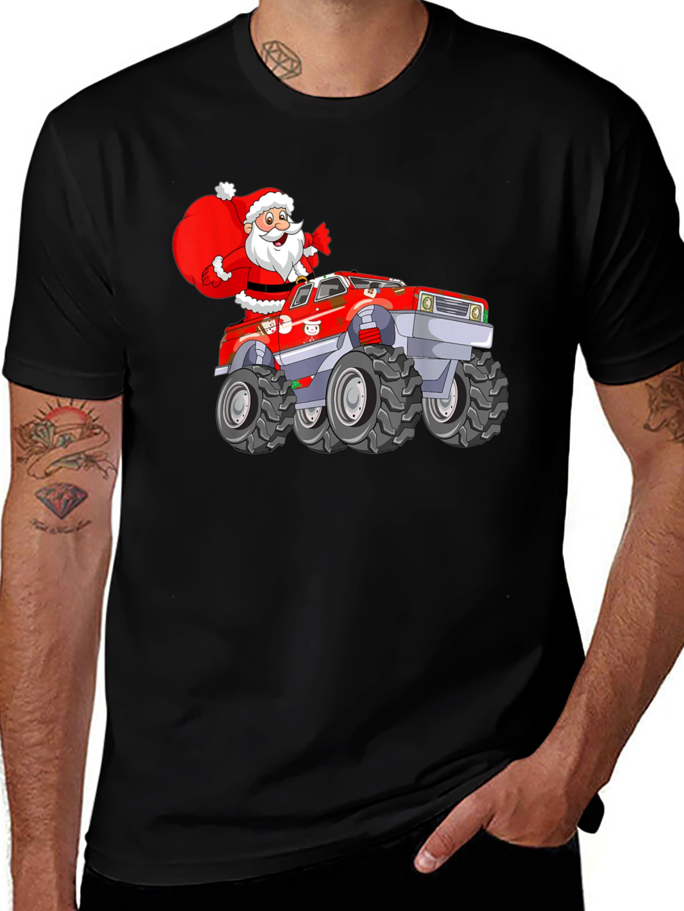 Variant 3 of Santa Monster Truck Tee